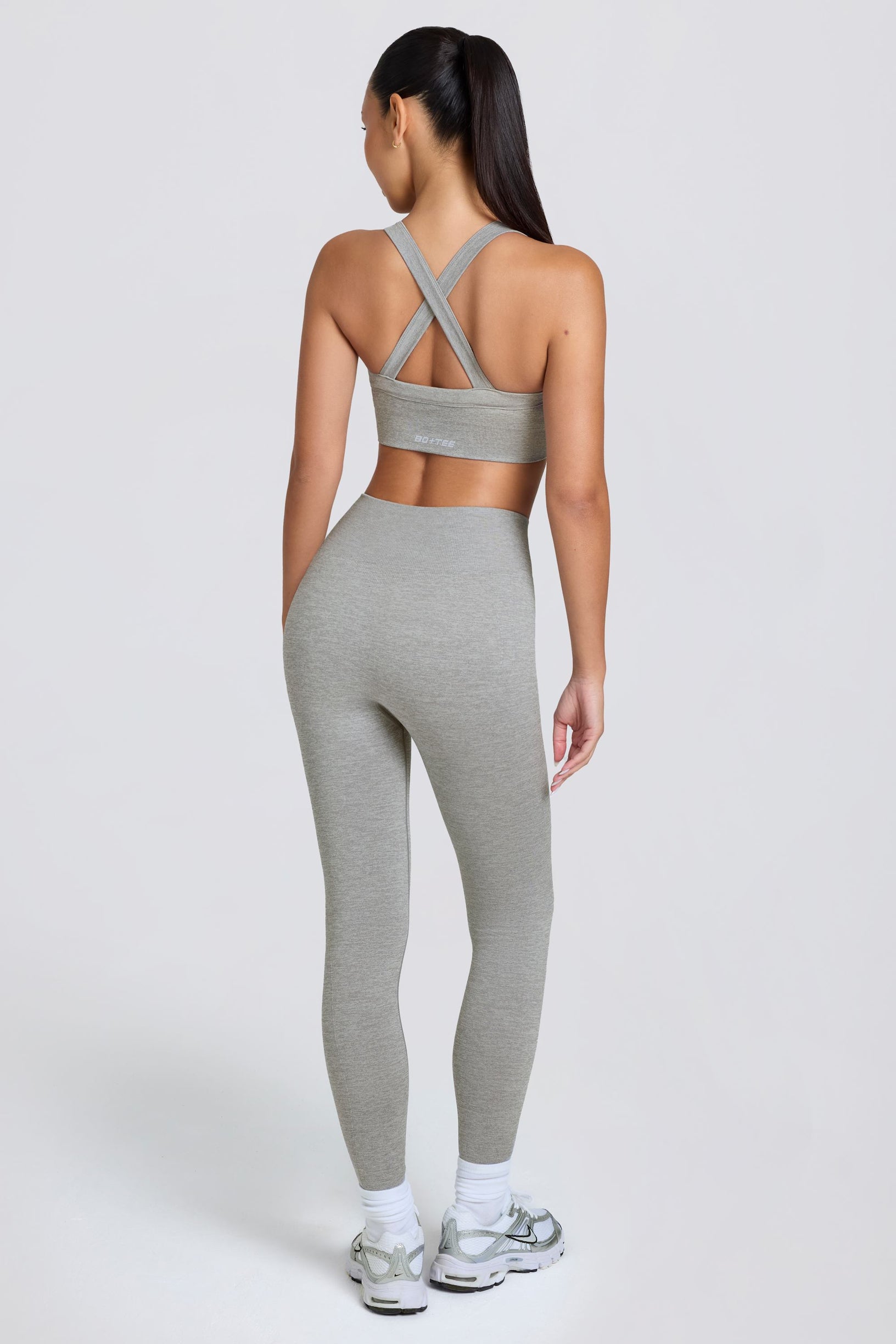 Super Sculpt Seamless High-Waist Leggings in Grey Marl - 2
