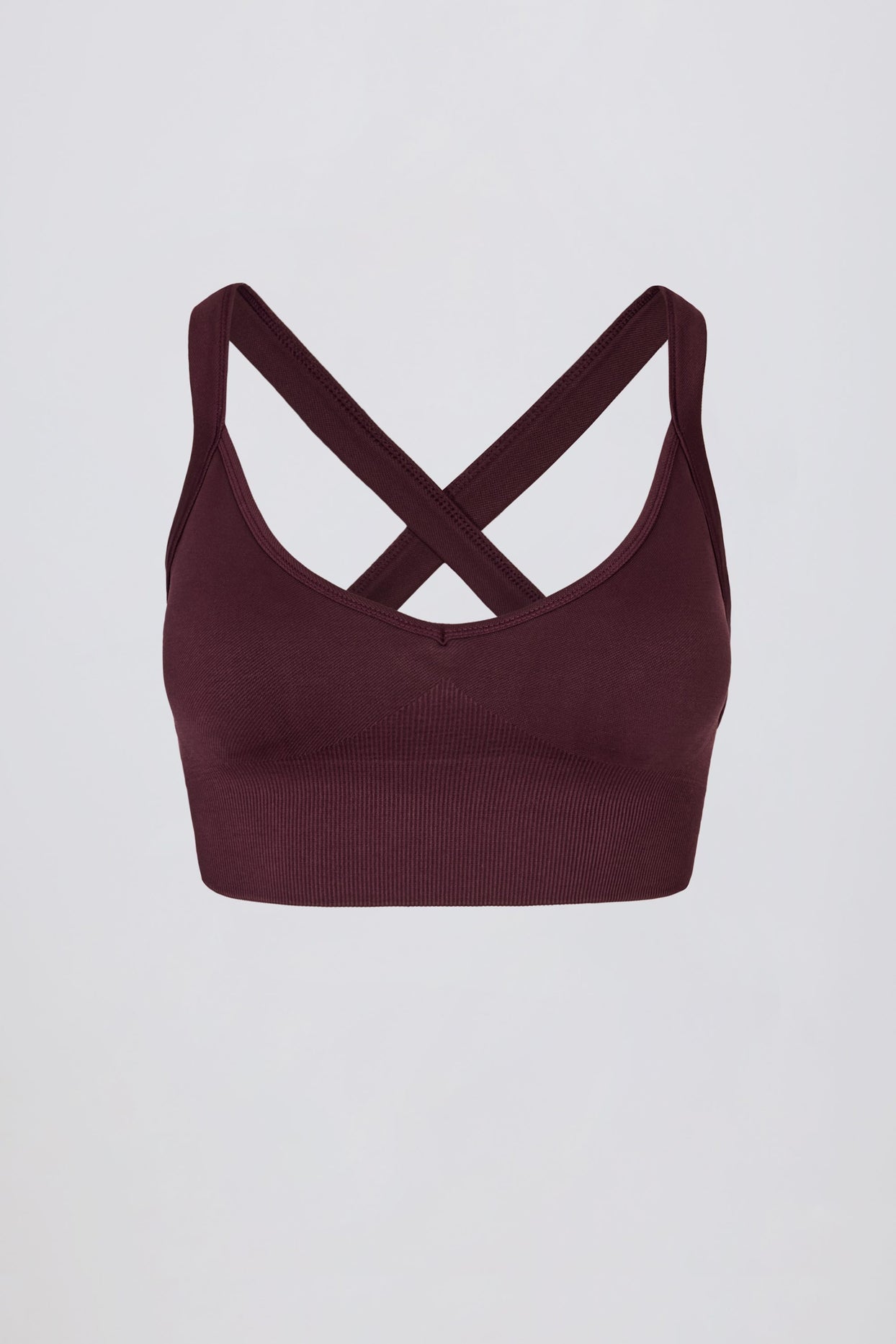 Super Sculpt Seamless Crossback Sports Bra in Burgundy - 3