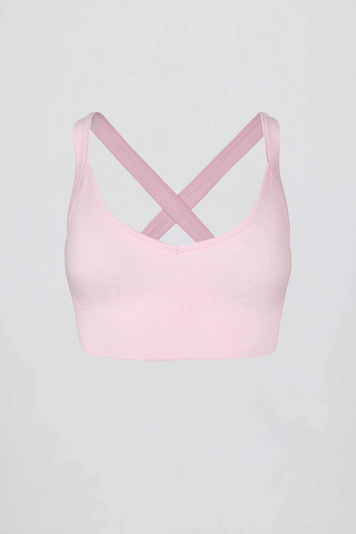 Super Sculpt Seamless Crossback Sports Bra in Soft Pink - 3