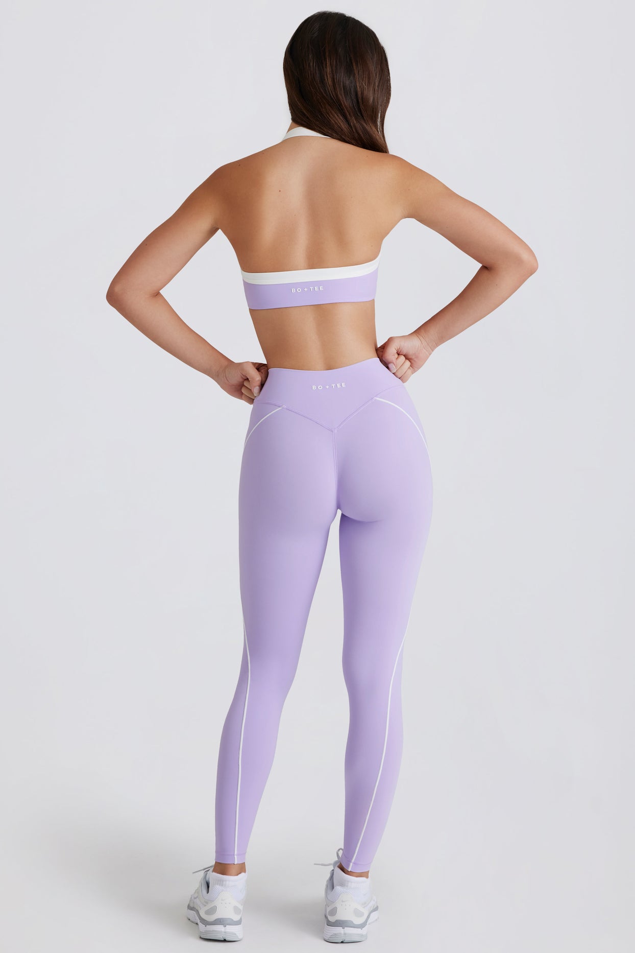 Soft Active Twist-Front Leggings in Lavender - 4
