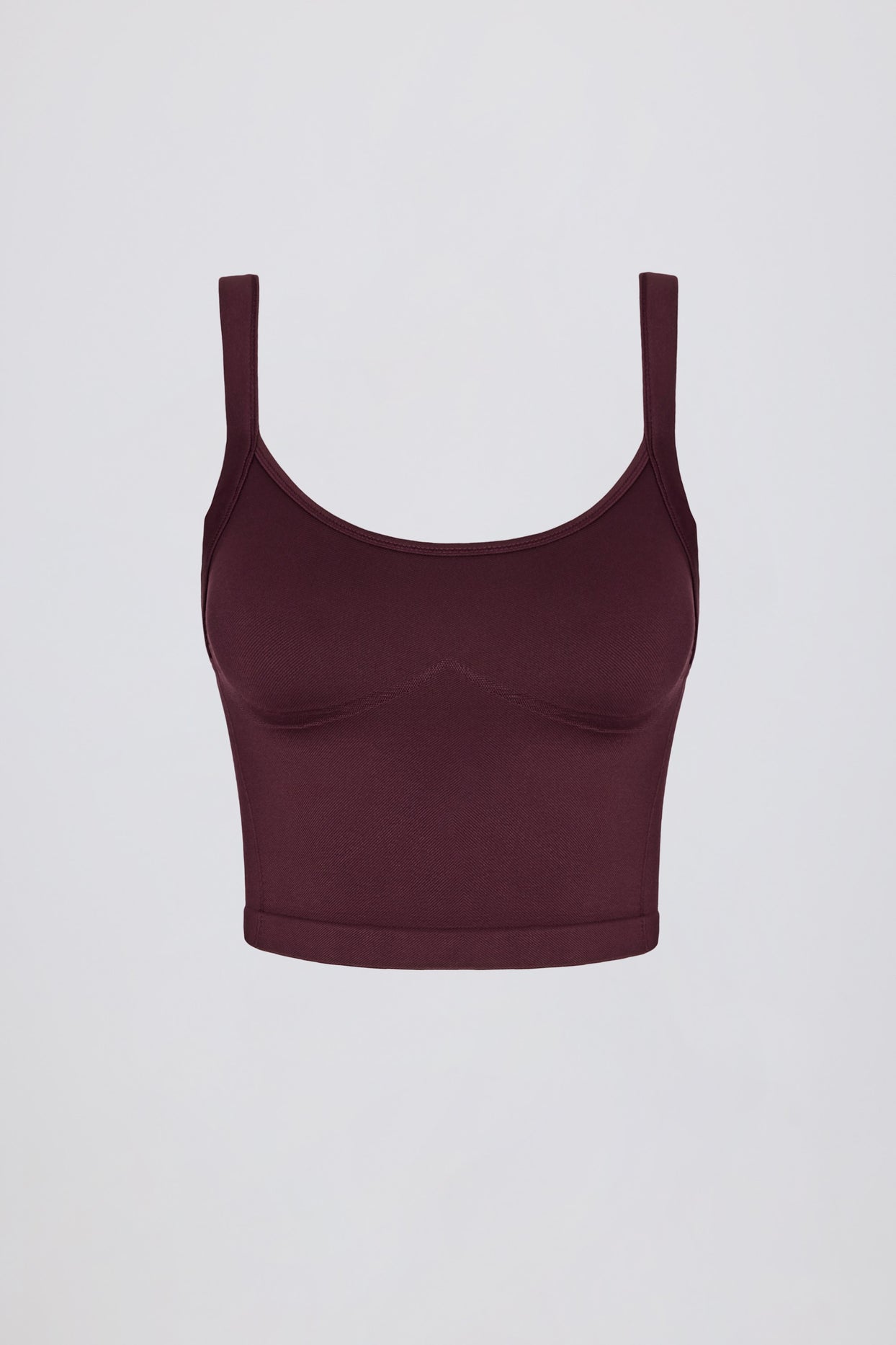 Super Sculpt Seamless Longline Camisole Top in Burgundy - 3