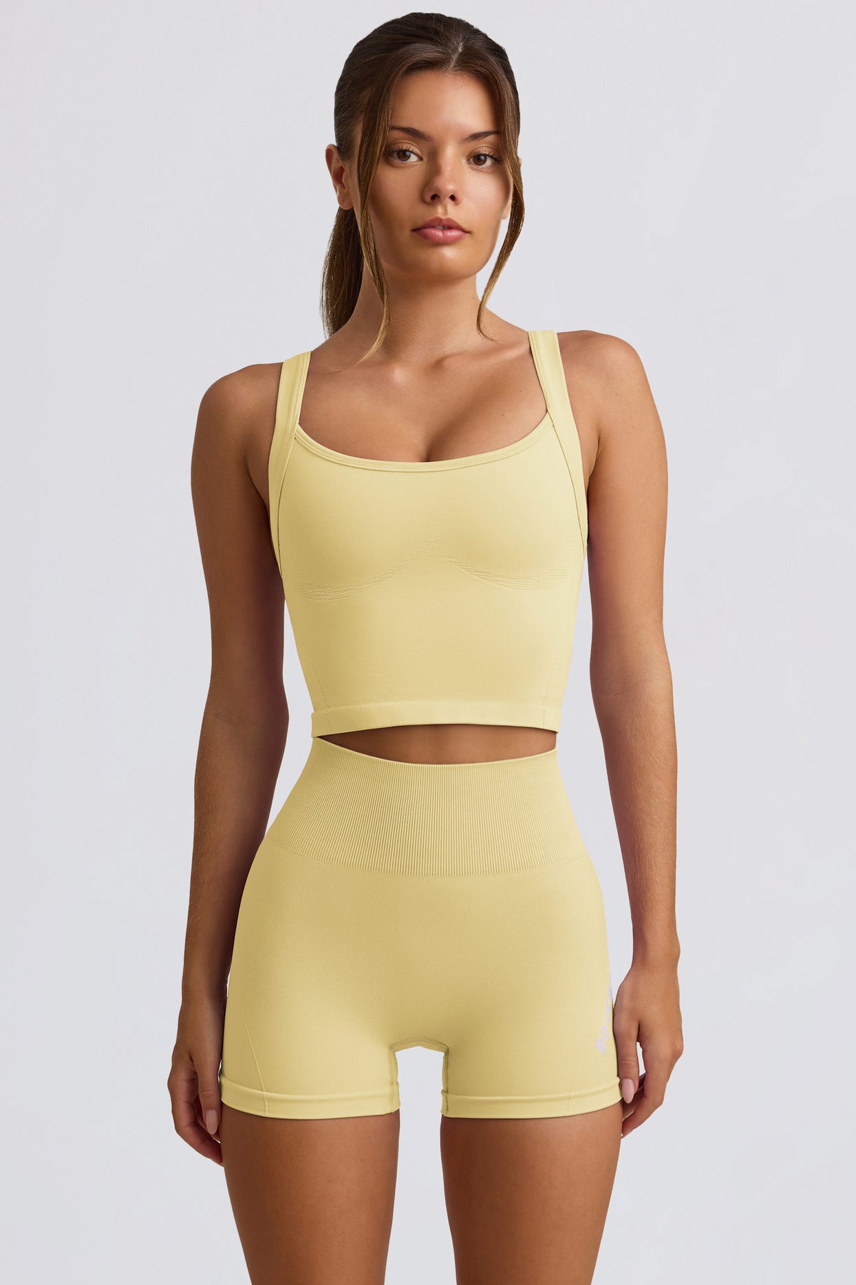 Super Sculpt Seamless Longline Camisole Top in Butter Yellow - 7