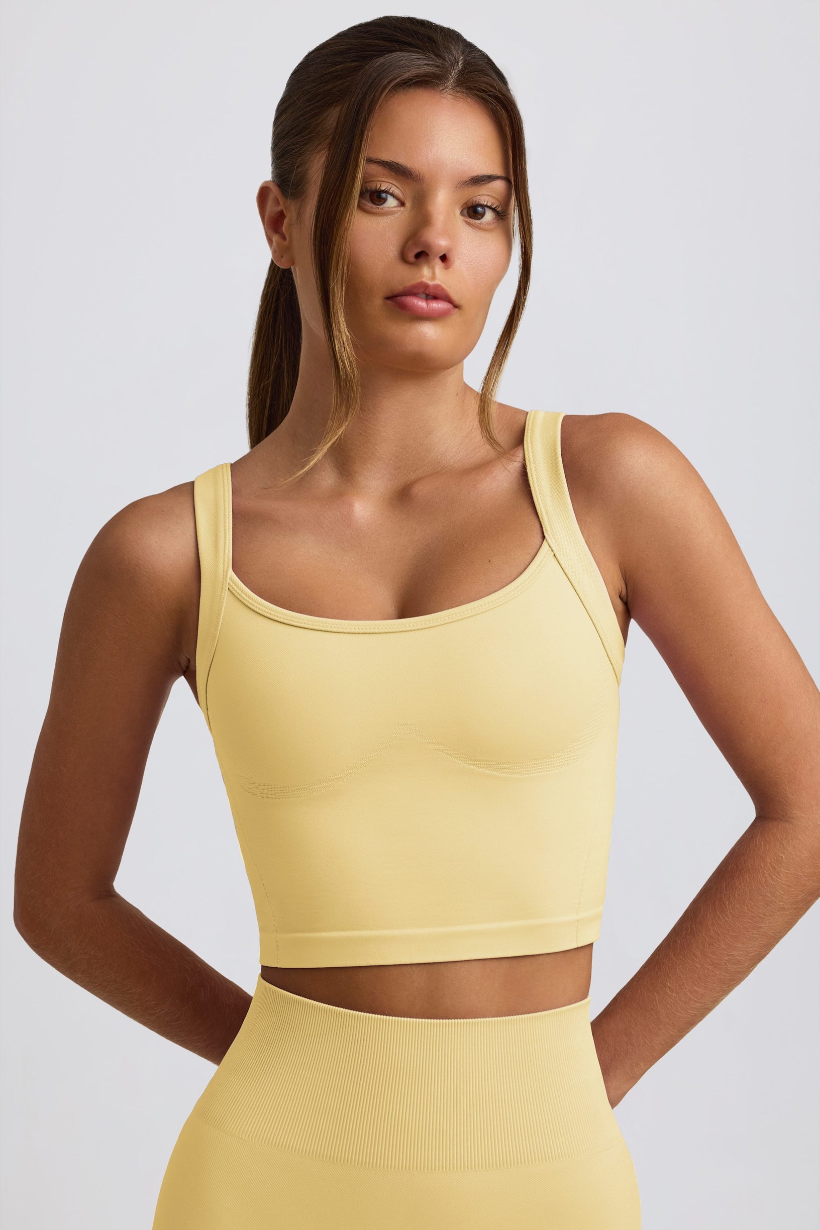 Super Sculpt Seamless Longline Camisole Top in Butter Yellow - 1