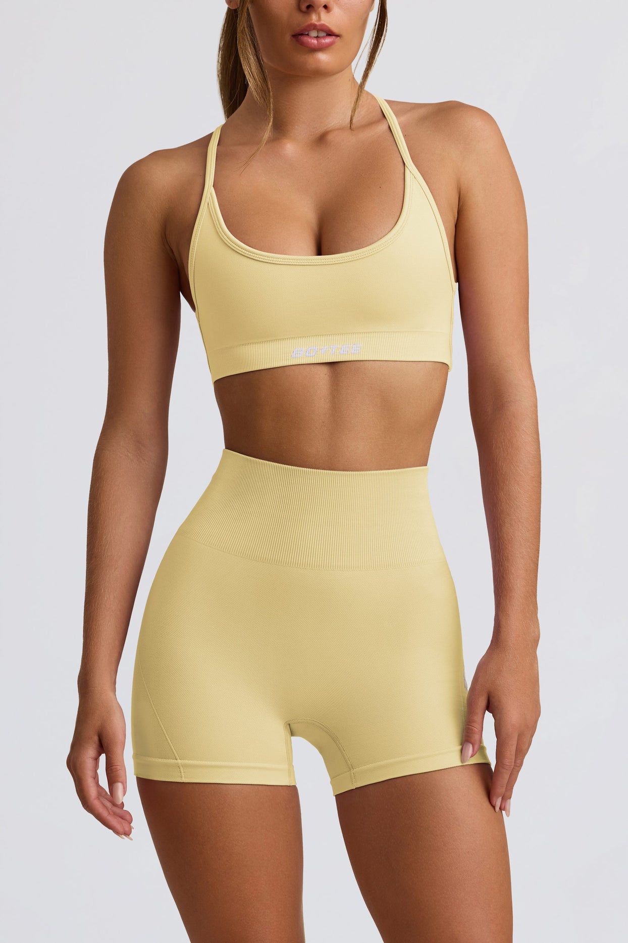 Super Sculpt Seamless Backless Sports Bra in Butter - 5