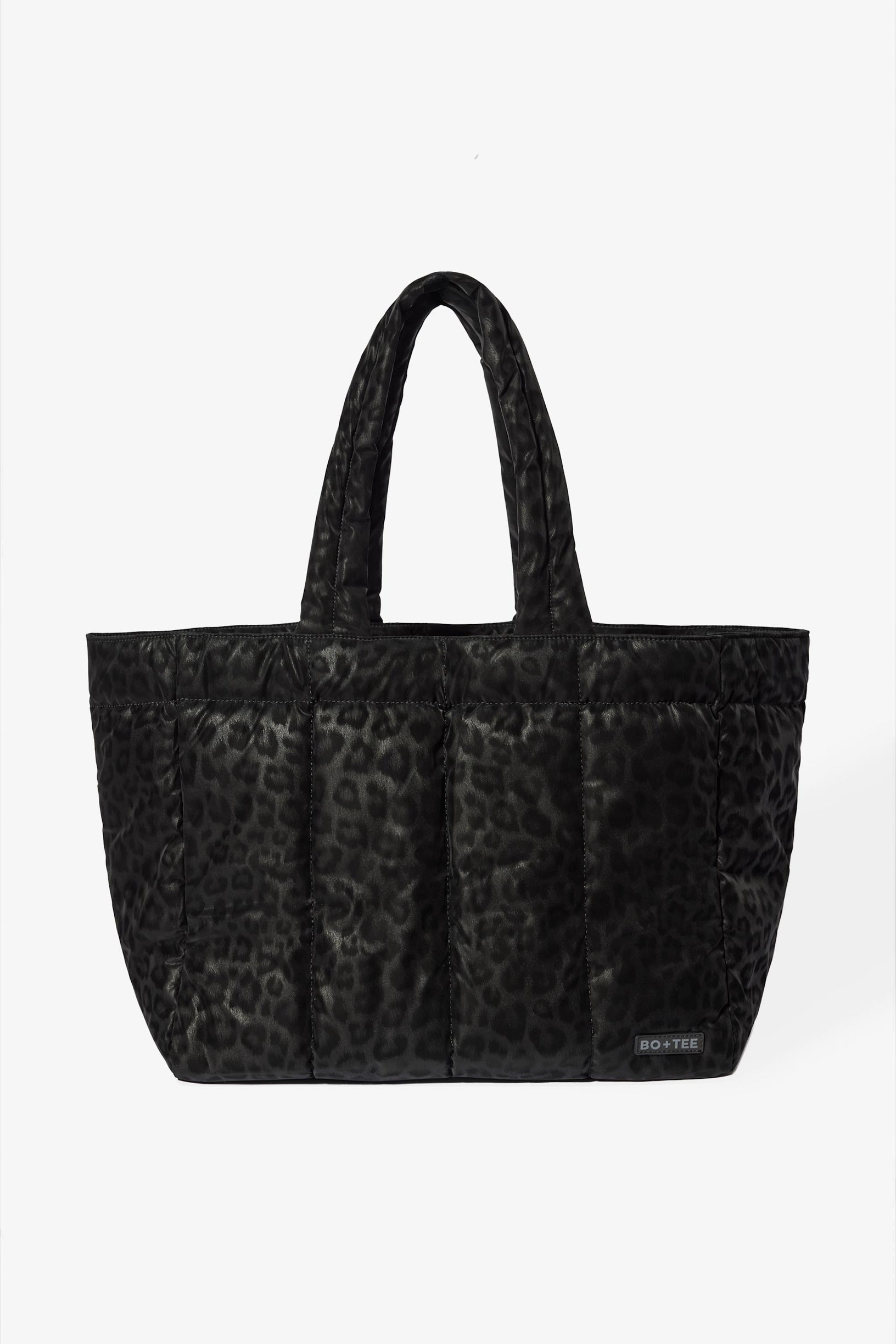 Waterproof Puffer Tote Bag in Black - 1