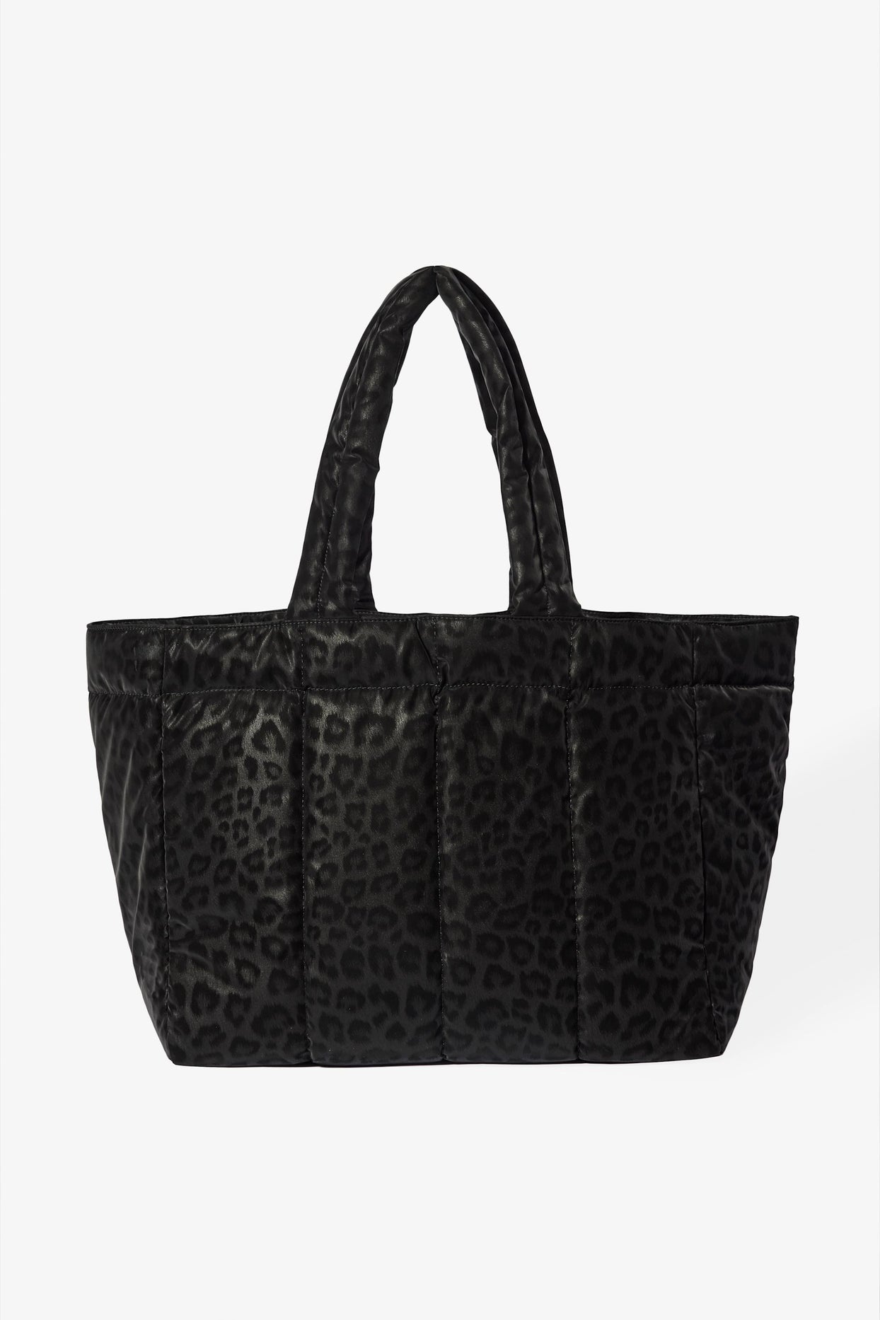 Waterproof Puffer Tote Bag in Black - 3