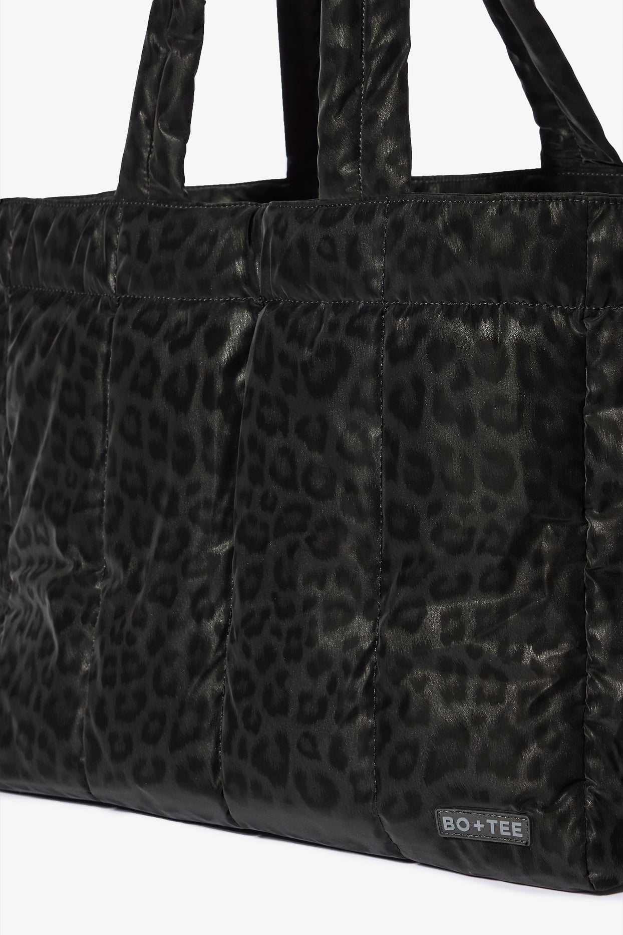 Waterproof Puffer Tote Bag in Black - 4