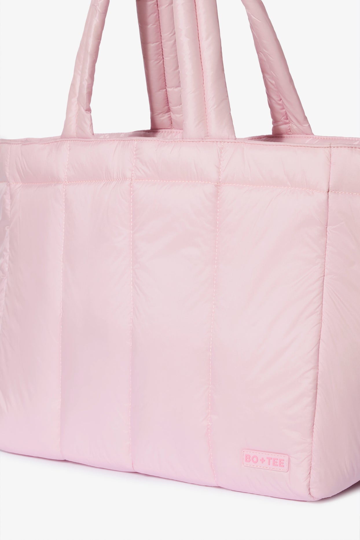 Waterproof Puffer Tote Bag in Powder Pink - 4