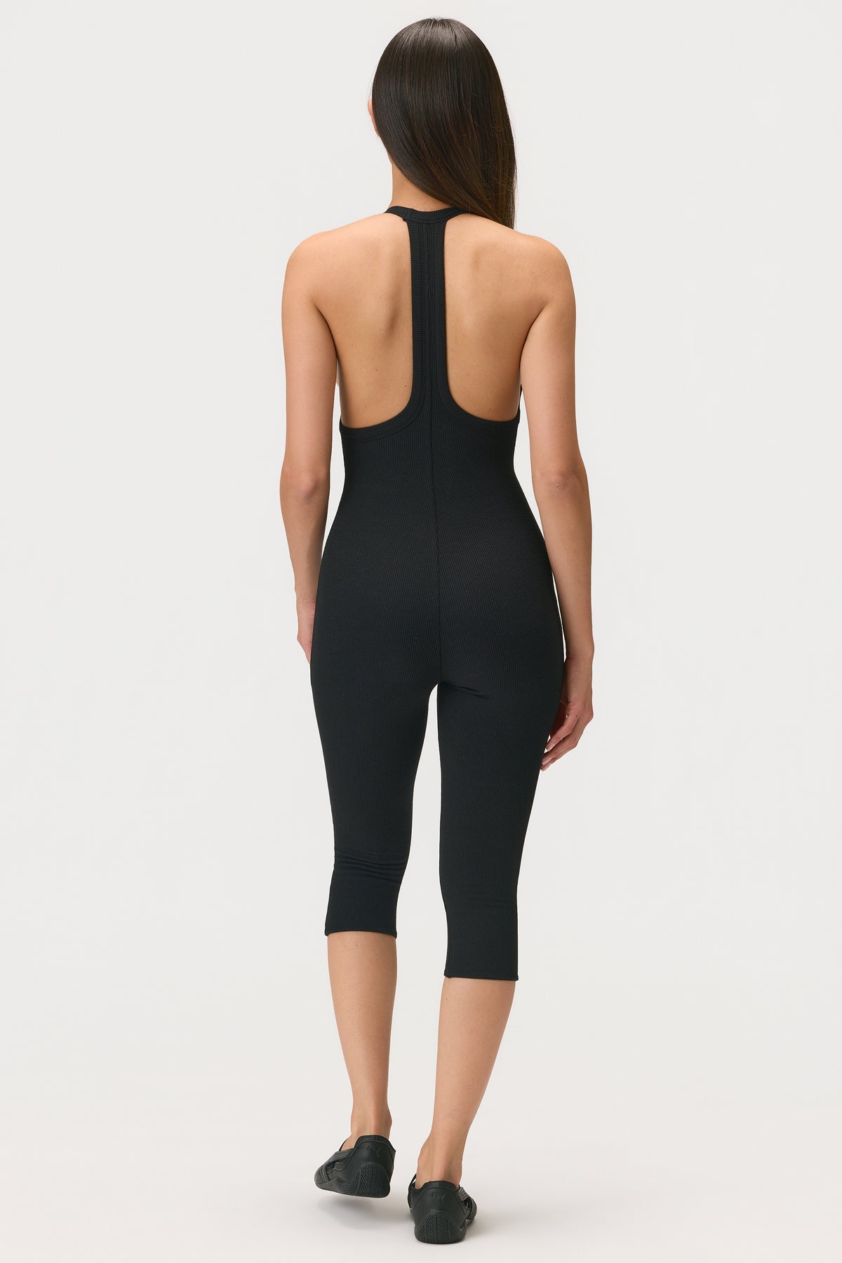 ButterCloud™ Capri Jumpsuit in Black - 2