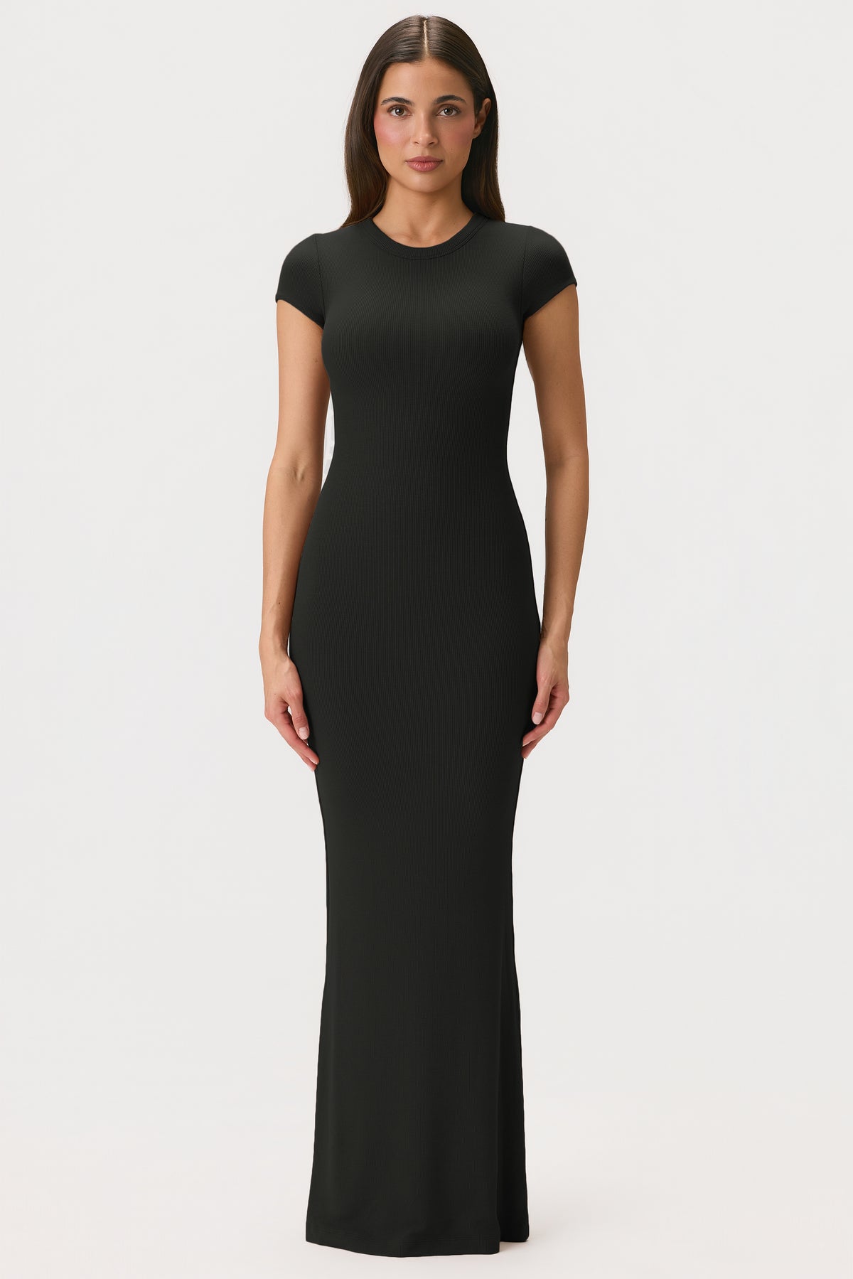 ButterCloud™ Cap Sleeve Maxi Dress in Black