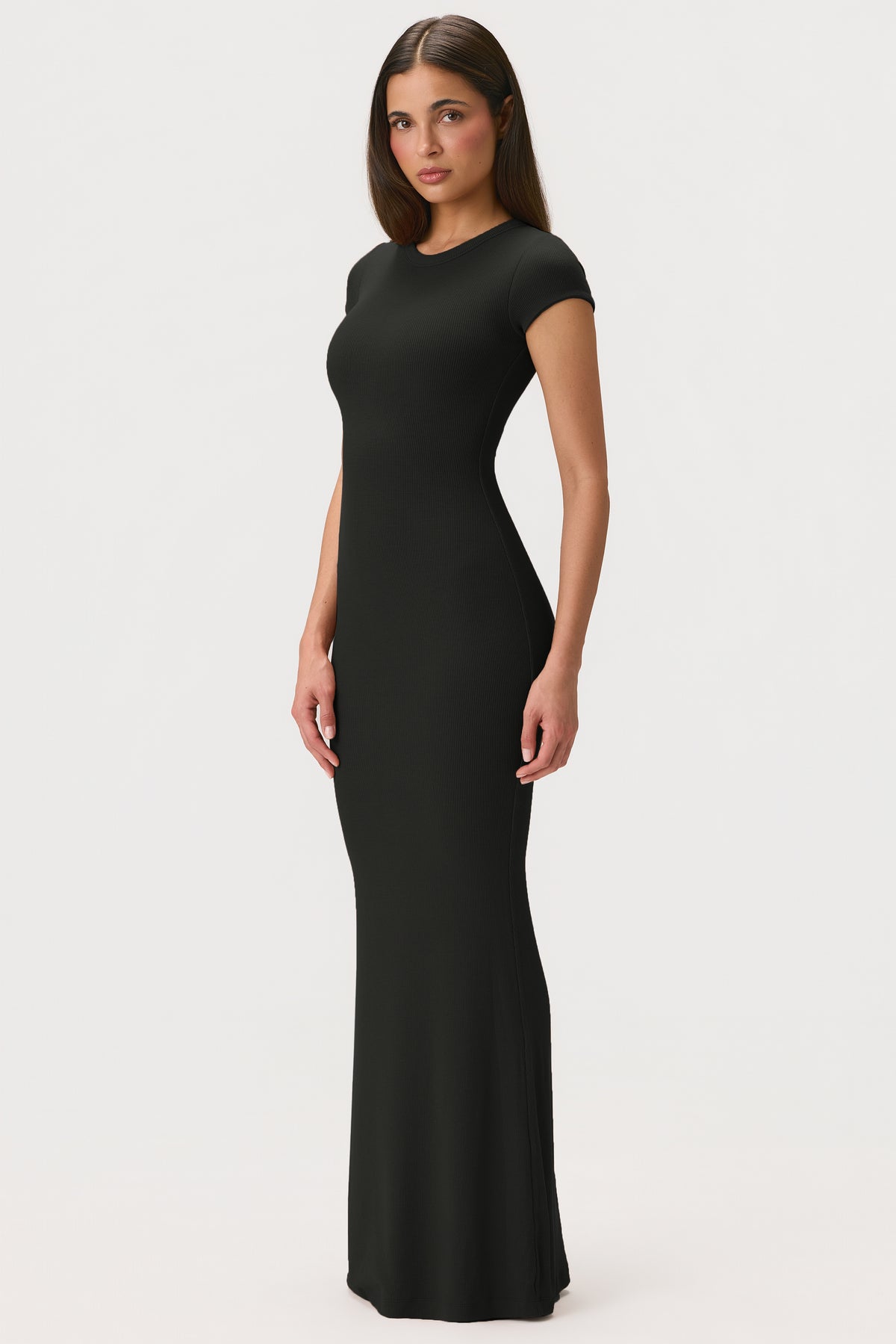 ButterCloud™ Cap Sleeve Maxi Dress in Black