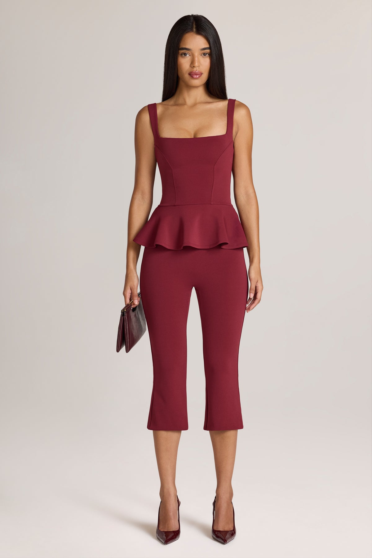 Ponte Capri Trousers in Wine
