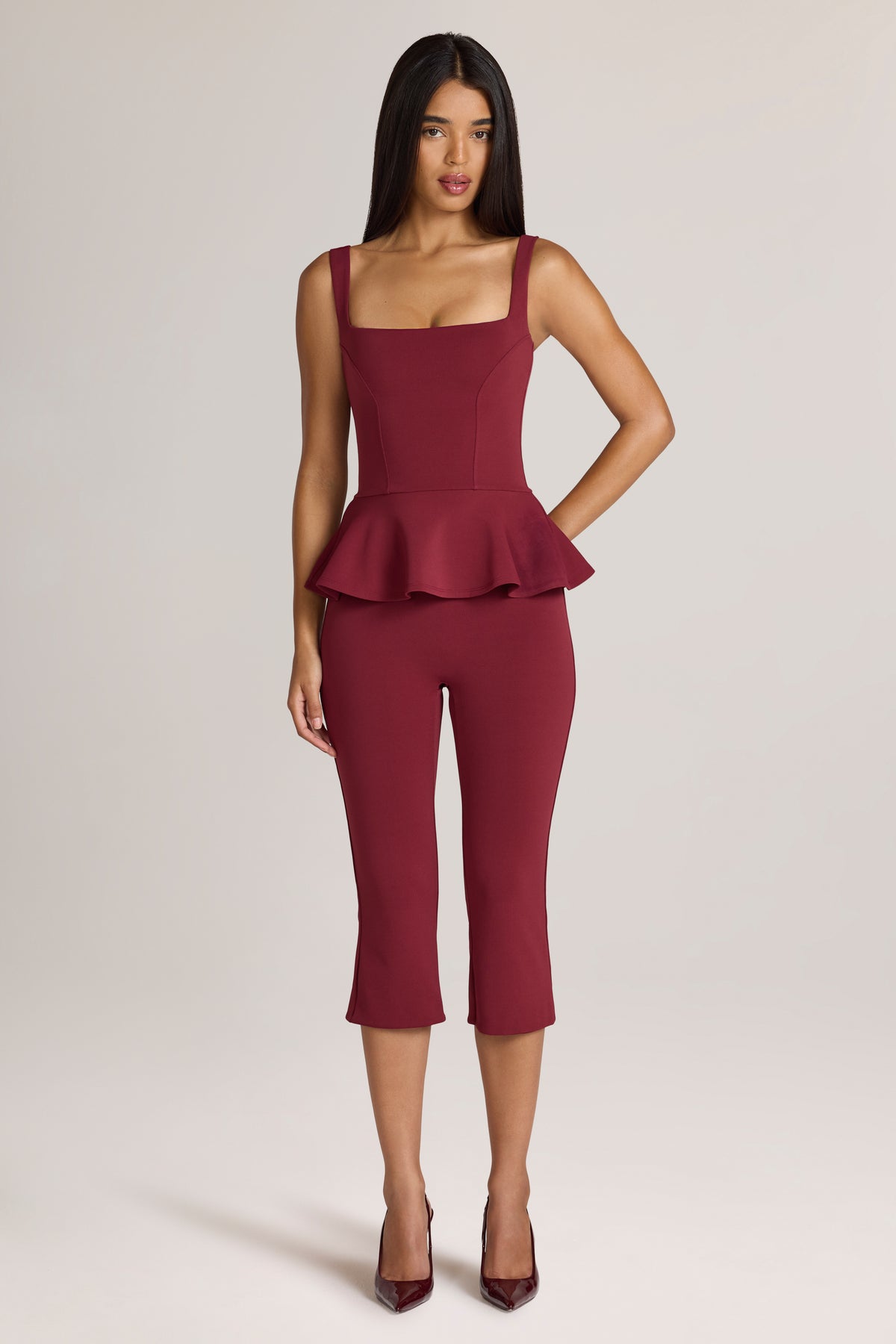 Ponte Capri Trousers in Wine