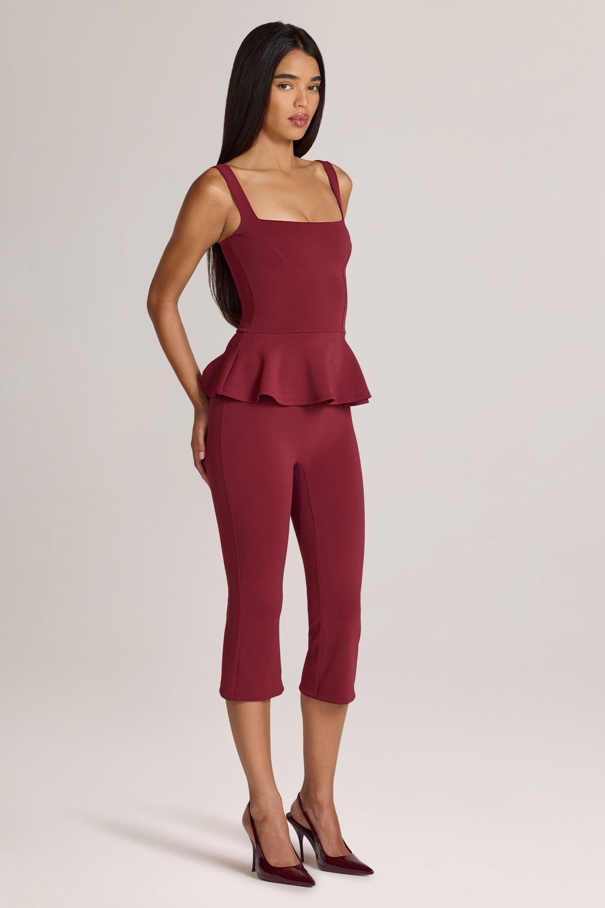 Ponte Capri Trousers in Wine