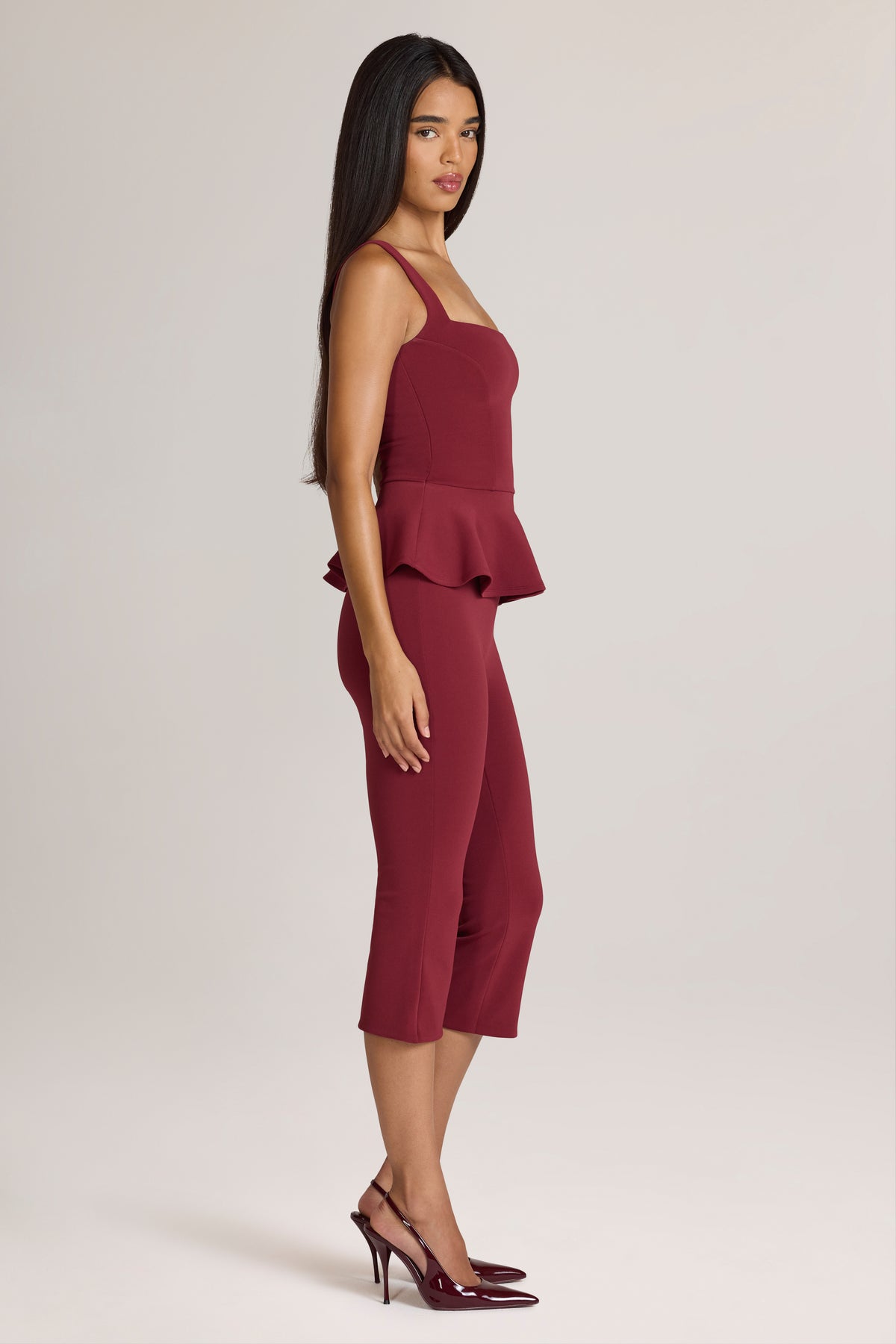 Ponte Capri Trousers in Wine