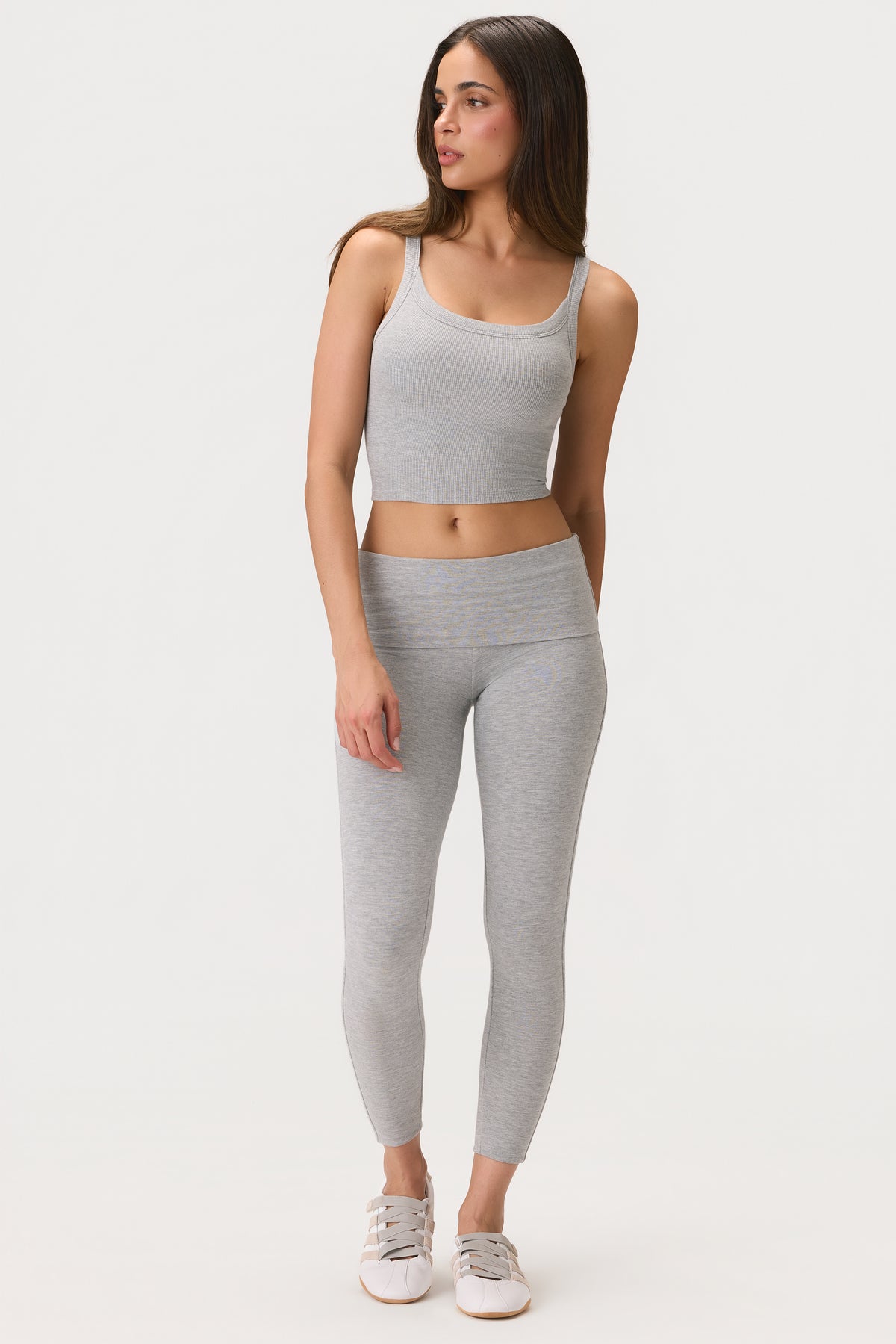 ButterCloud™ 7/8 Leggings in Grey Marl - 1