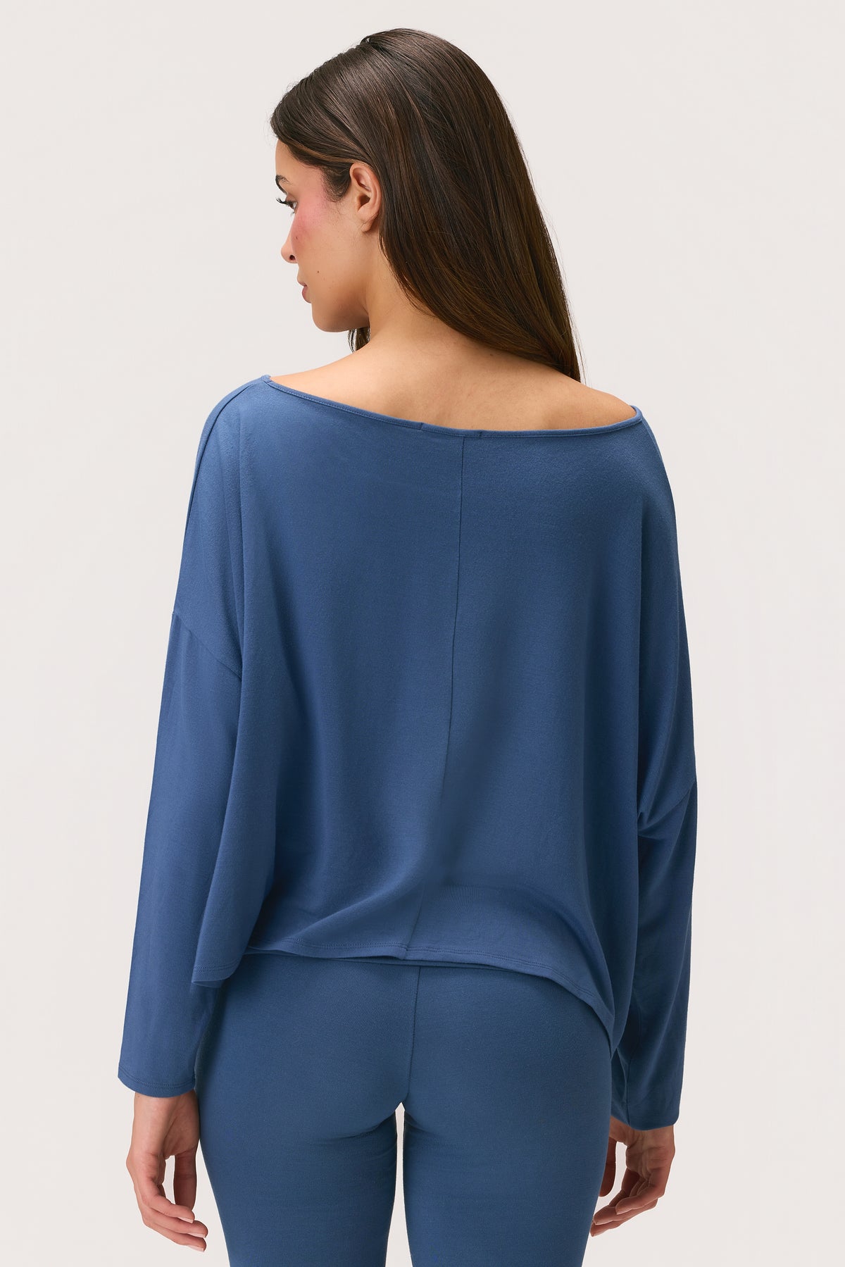 ButterCloud™ Slouchy Off-Shoulder Top in Marine - 2
