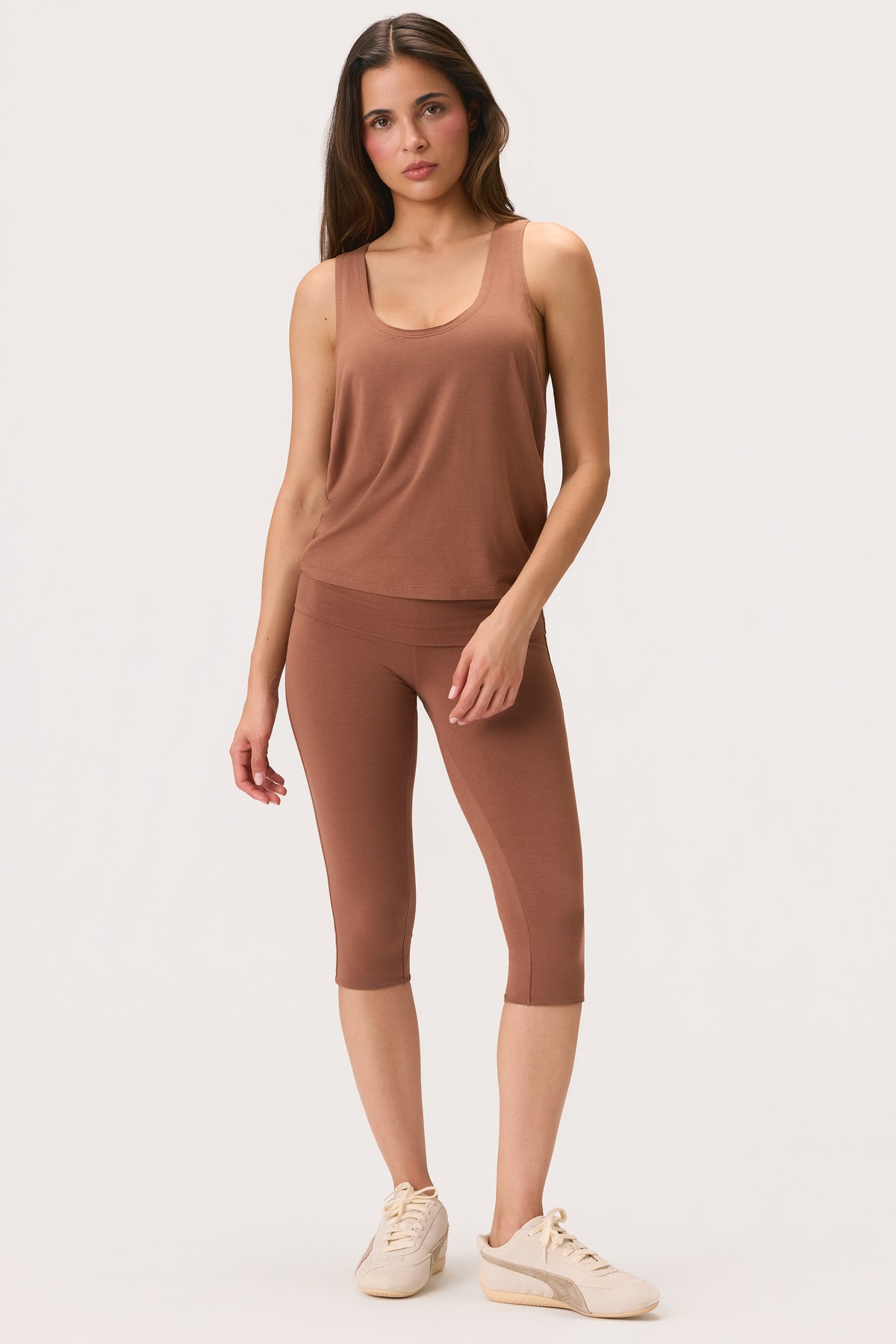 ButterCloud™ Slouchy Tank Top in Cocoa