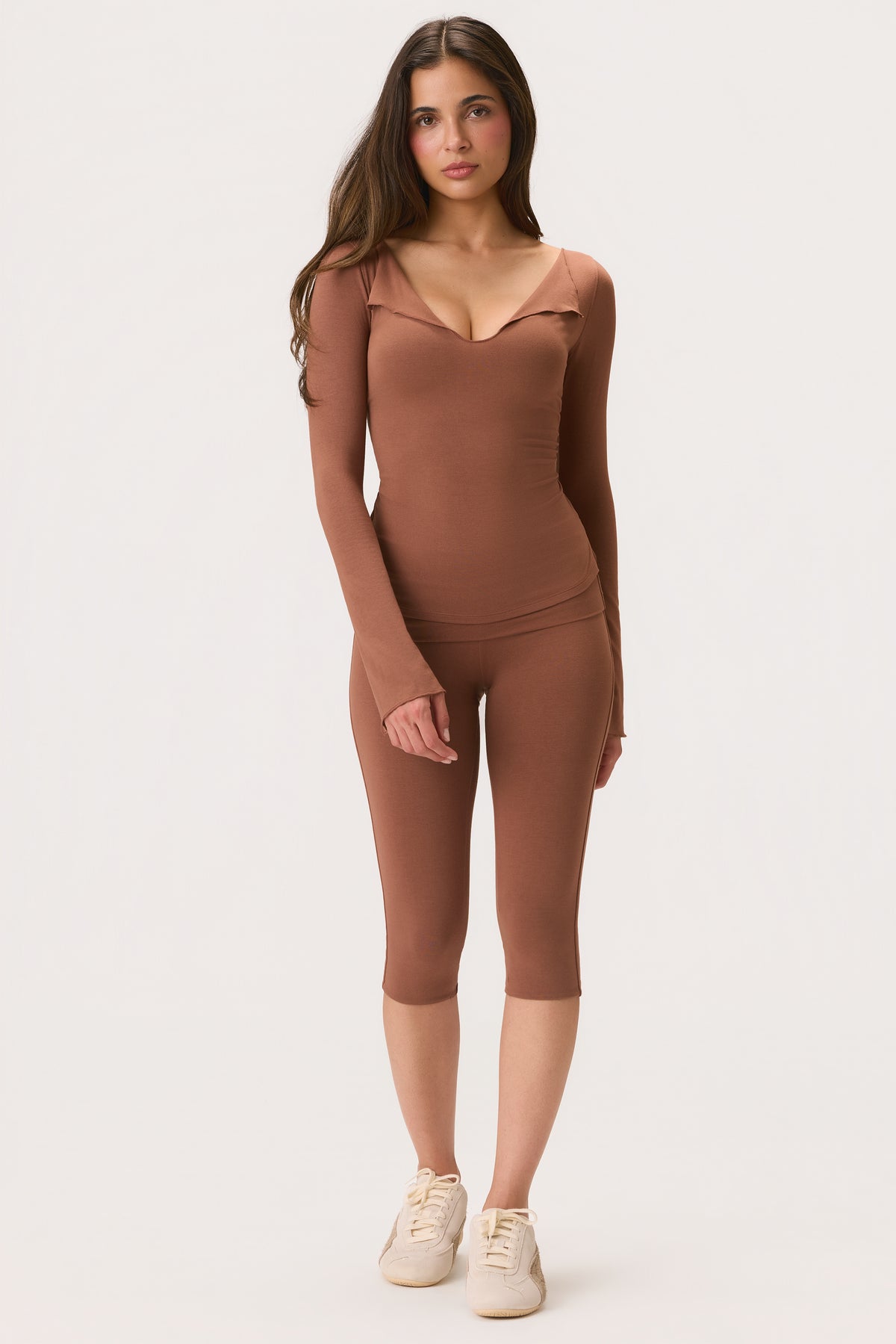 ButterCloud™ Long-Sleeve Top in Cocoa