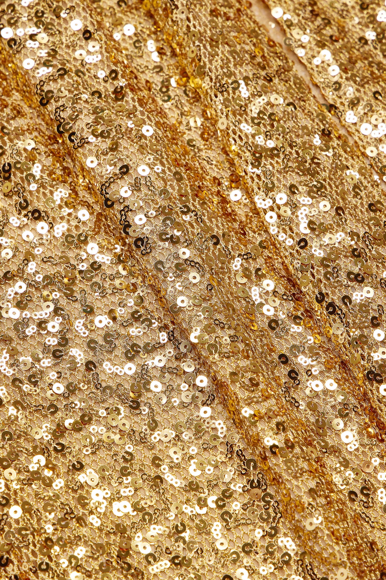 Embellished Hardware-Detail Strappy Maxi Skirt in Gold - 5