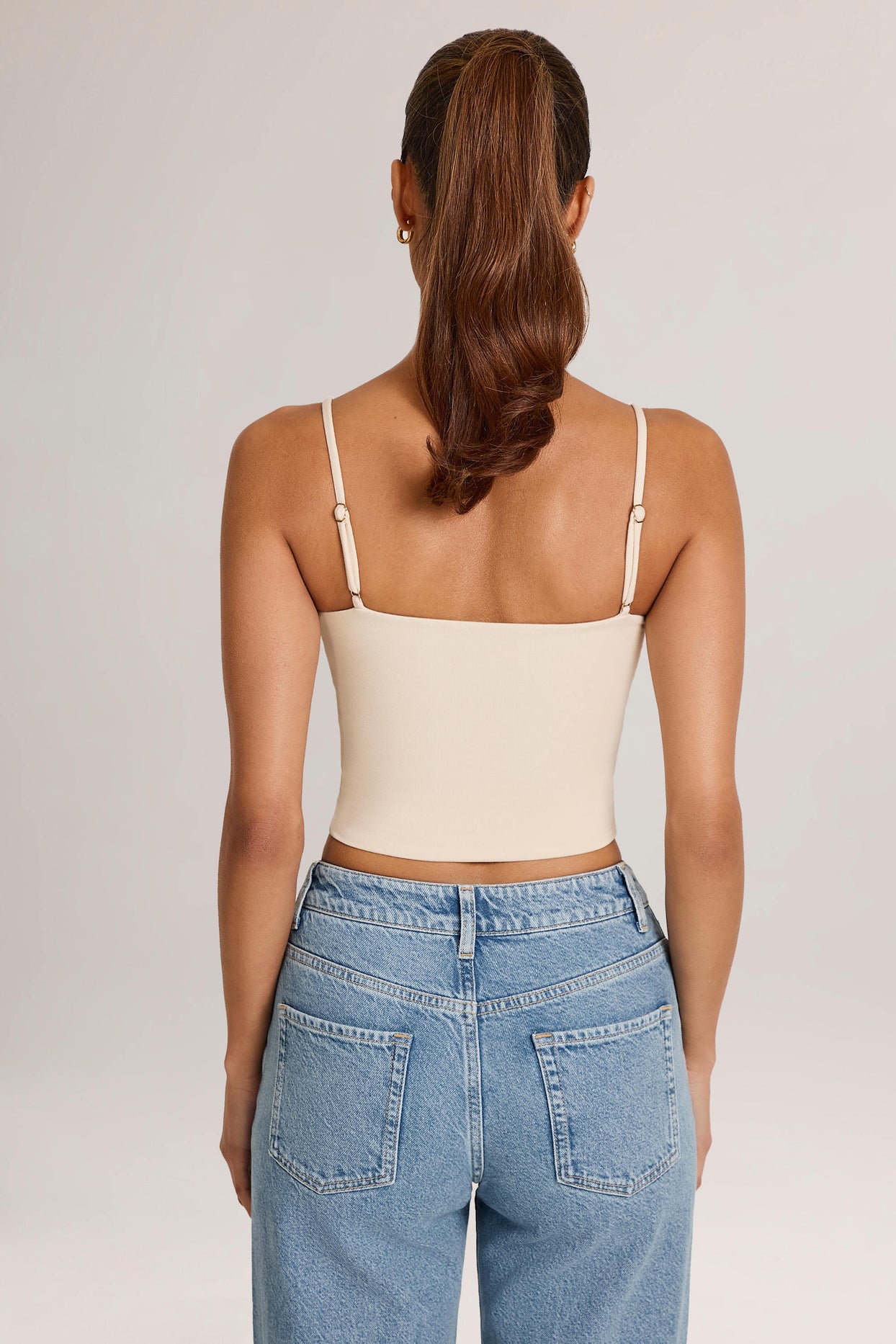 Modal Scoop-Neck Tank Top in Ivory - 2