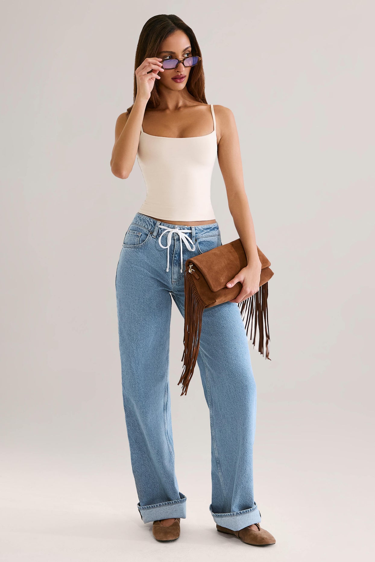 Modal Scoop-Neck Tank Top in Ivory - 4
