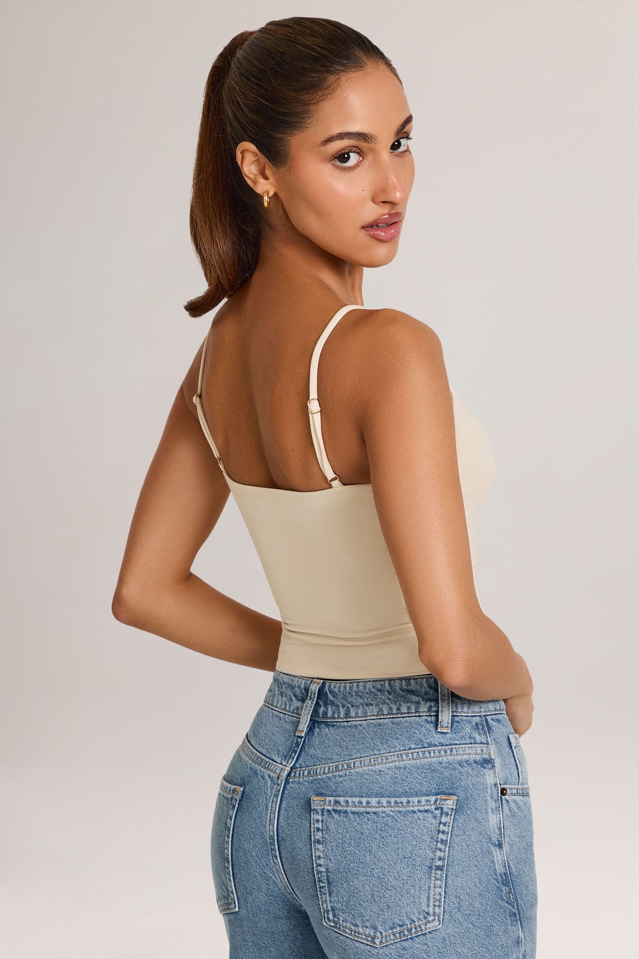 Modal Scoop-Neck Tank Top in Ivory - 7