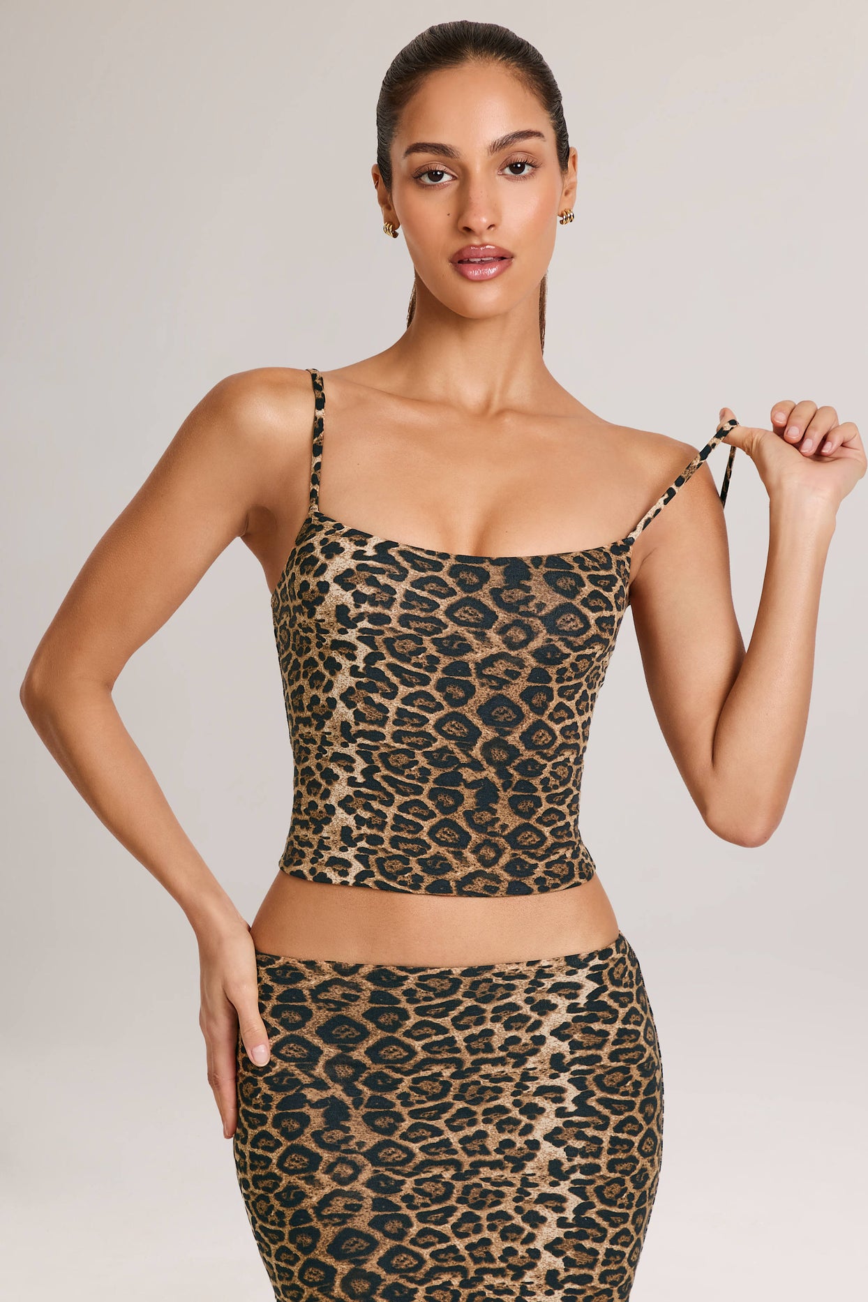 Modal Scoop-Neck Tank Top in Leopard Print - 7