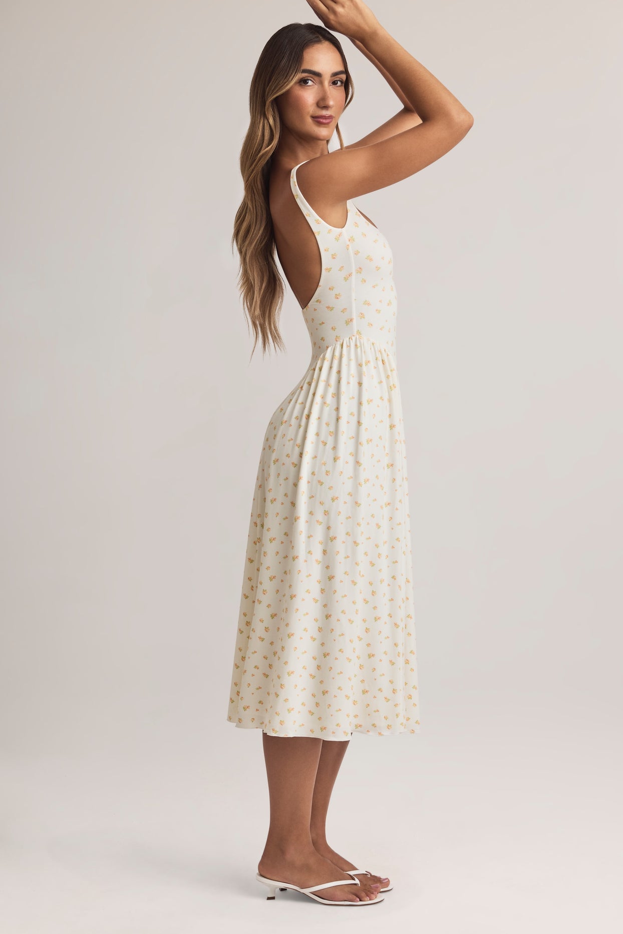 Modal A-Line Midaxi Dress in Floral Print - 6