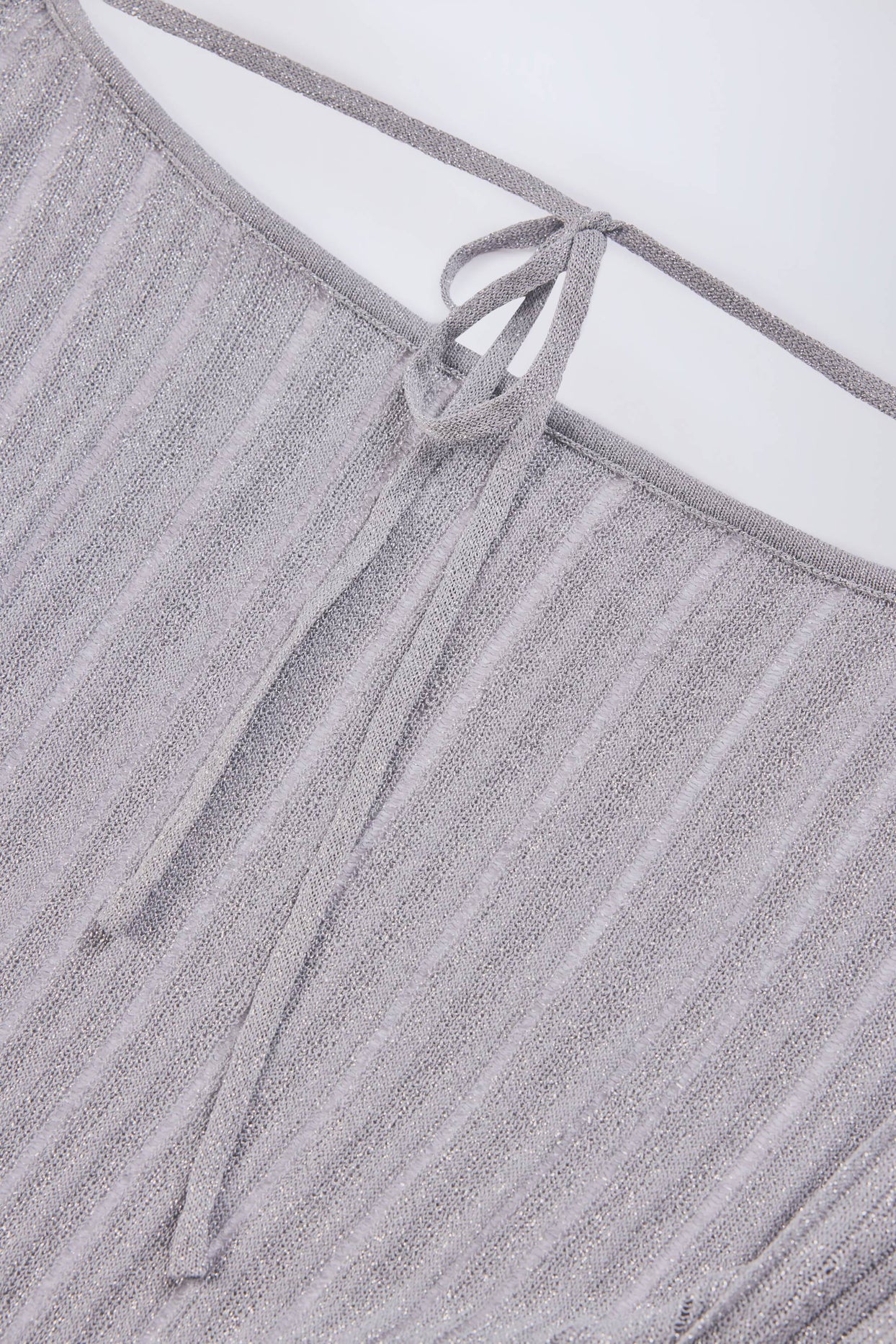 Backless Batwing Mini Dress in Silver - 5