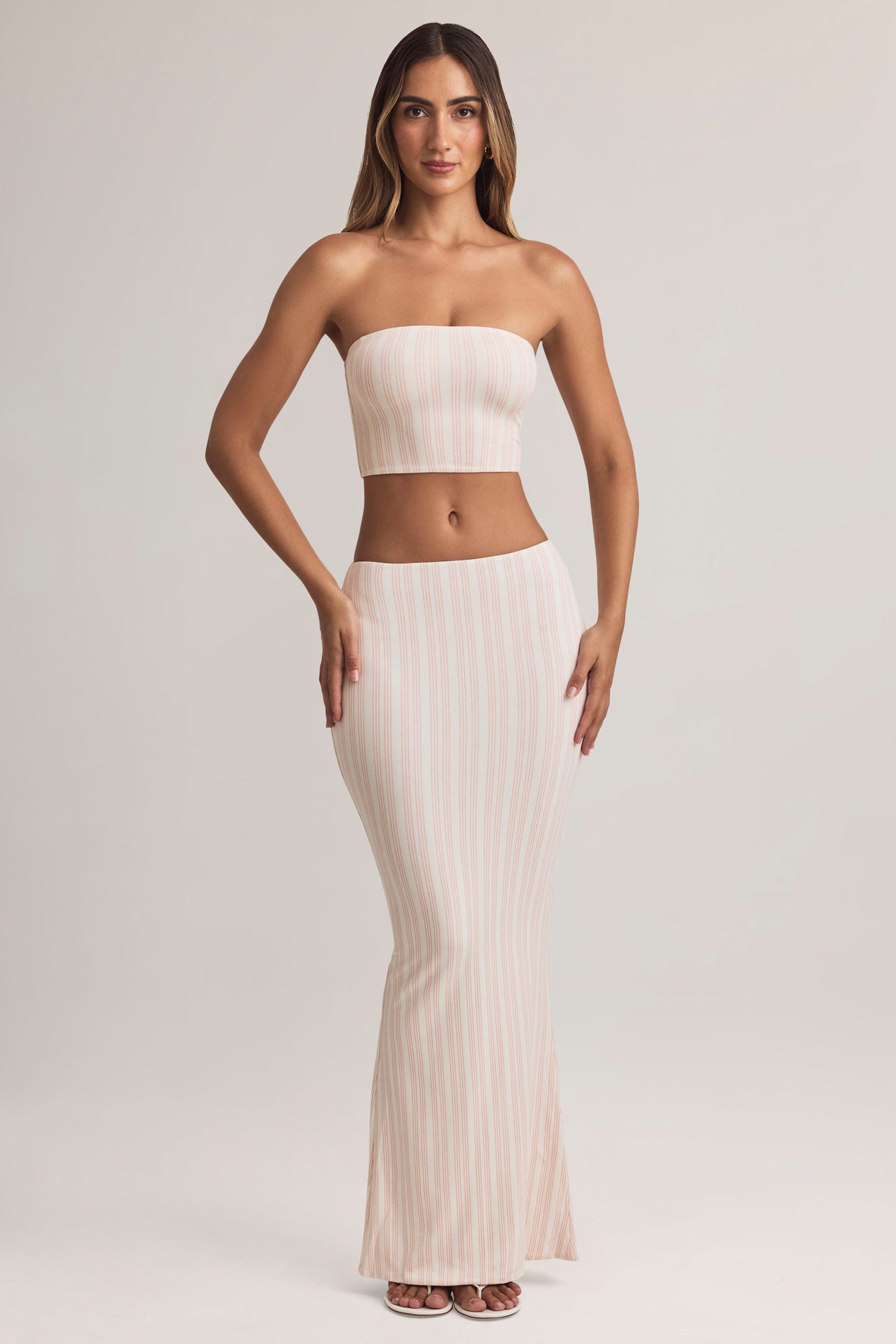 Modal Mid-Rise Maxi Skirt in Stripe Print - 4