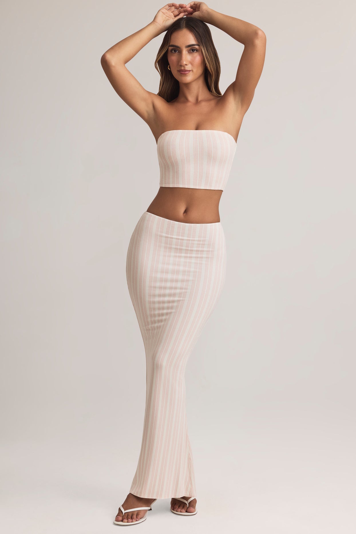 Modal Mid-Rise Maxi Skirt in Stripe Print - 5