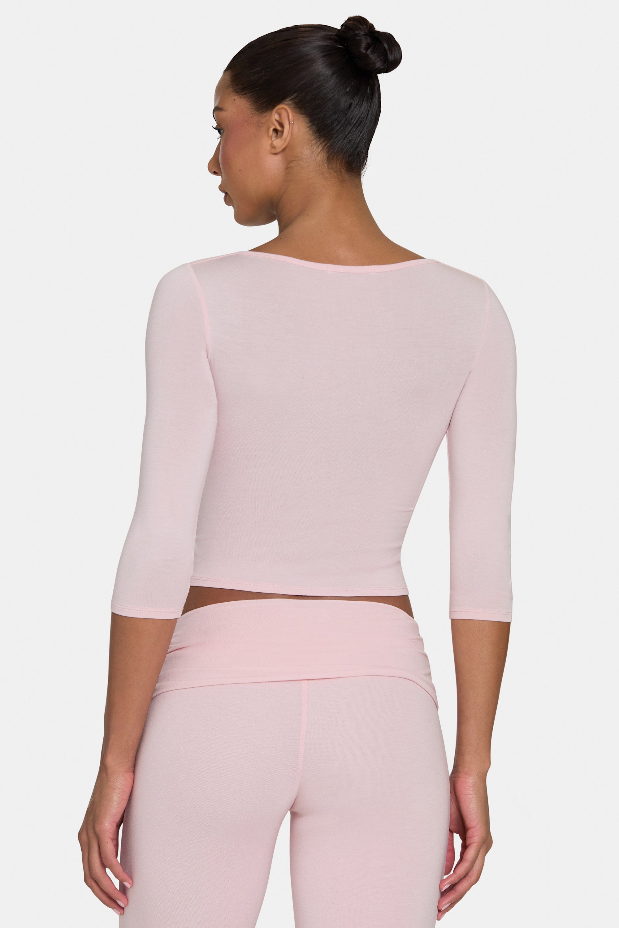 ButterCloud™ 3/4 Sleeve Top in Blush - 2
