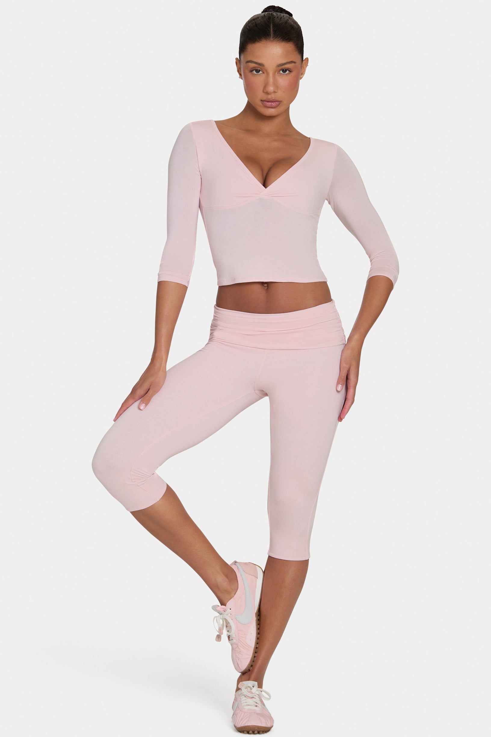 ButterCloud™ Capri Leggings in Blush - 1
