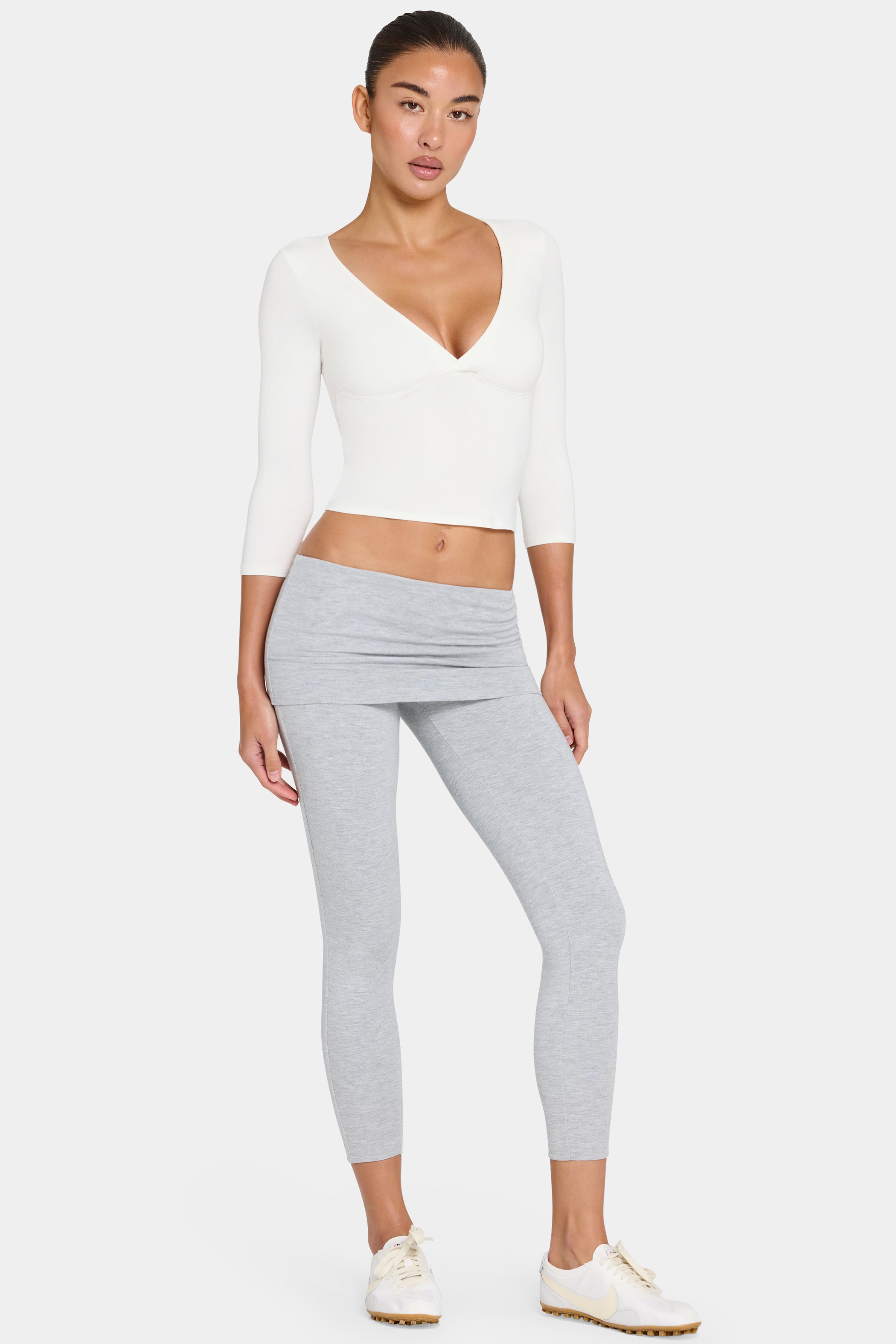 ButterCloud™ 7/8 Leggings in Grey Marl - 1