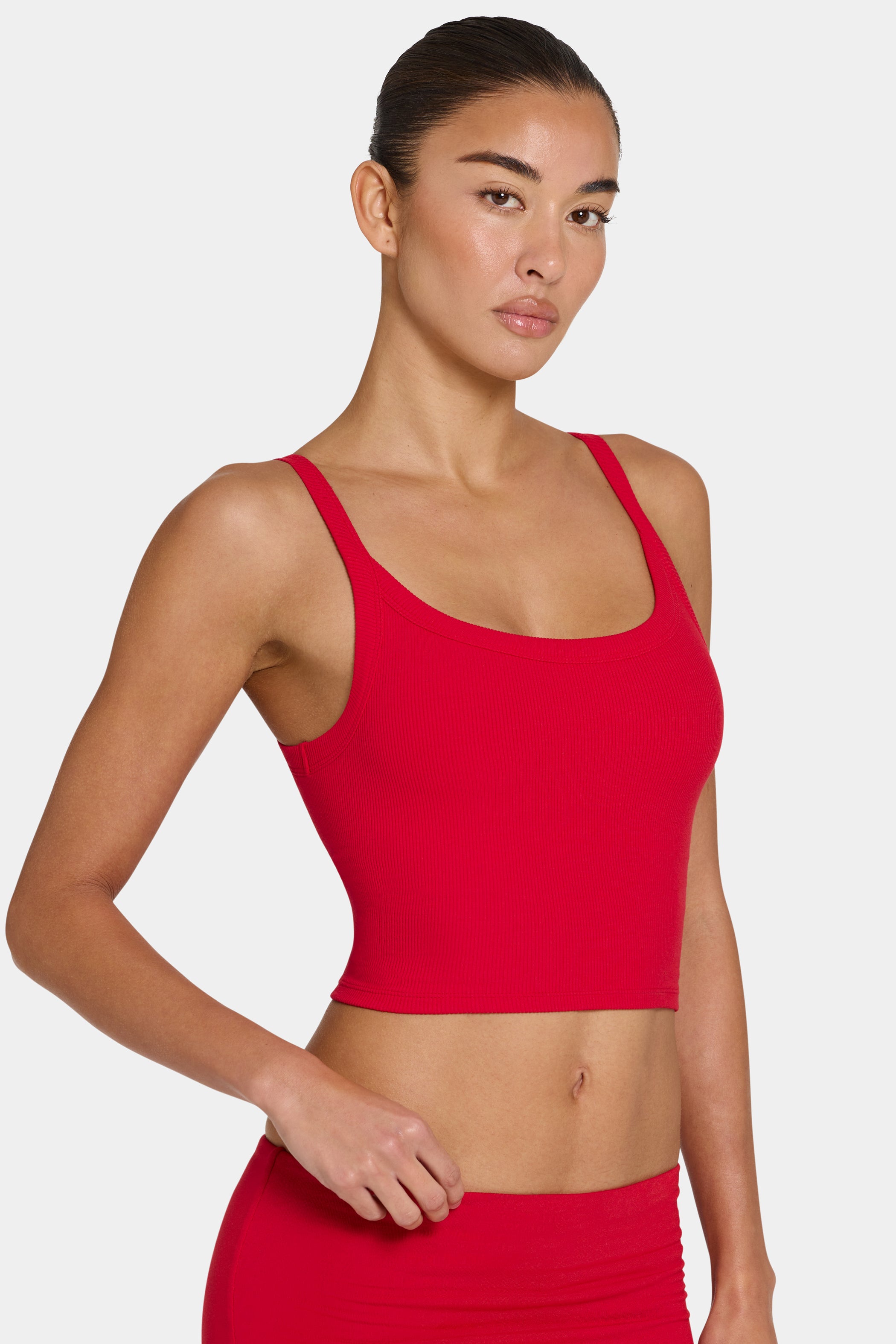 ButterCloud™ Built-In Bra Tank Top in Chilli