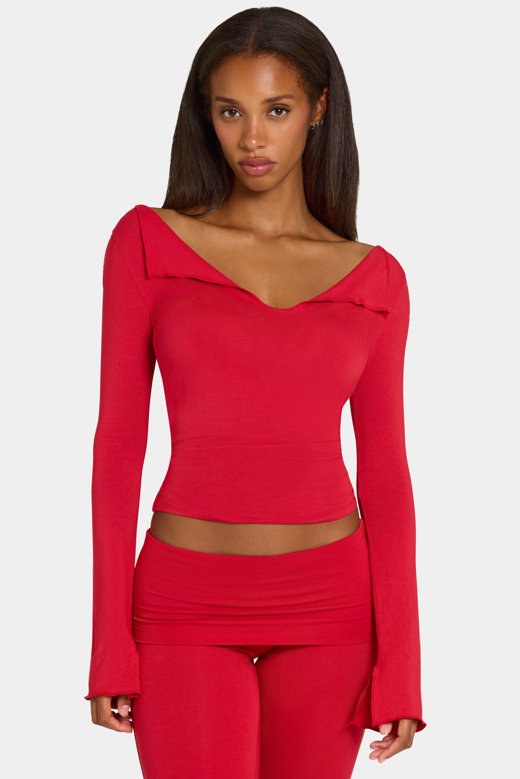 ButterCloud™ Long Sleeve Top in Chilli