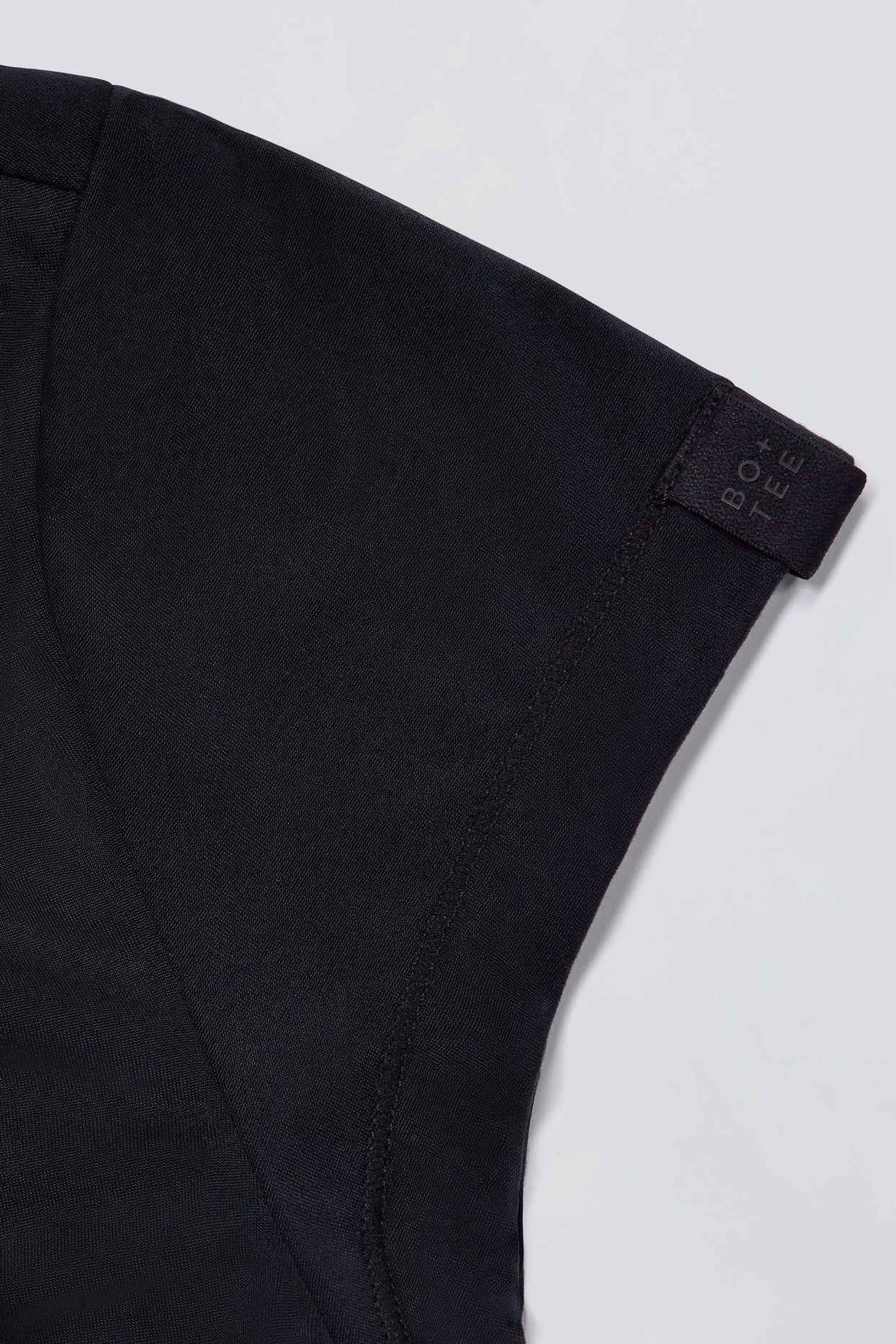 Cut-Out Longline T-Shirt in Black - 4