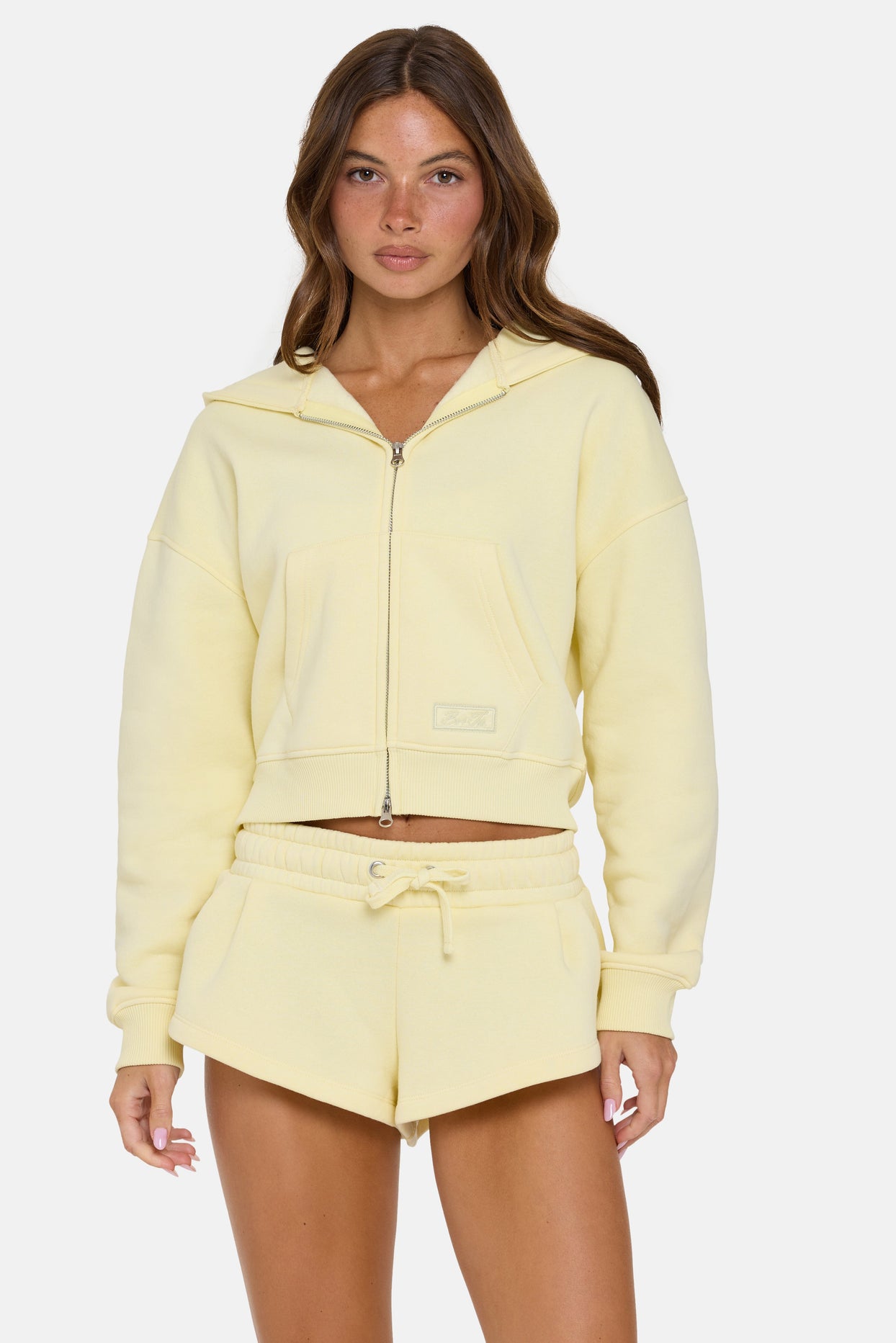 Oversized Zip-Up Hoodie in Buttercream - 6