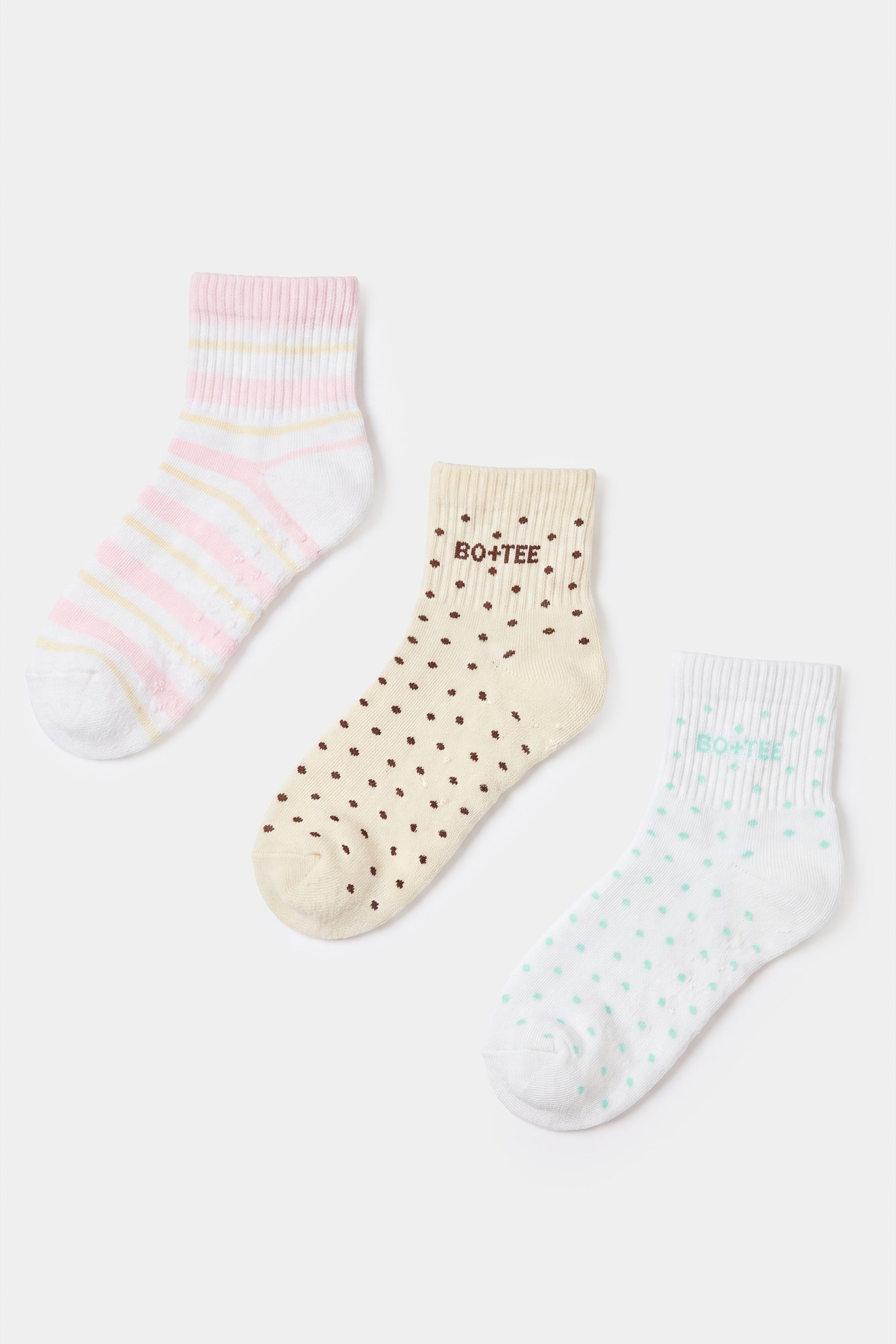 Pilates 3-Pack Socks in Multi - 2
