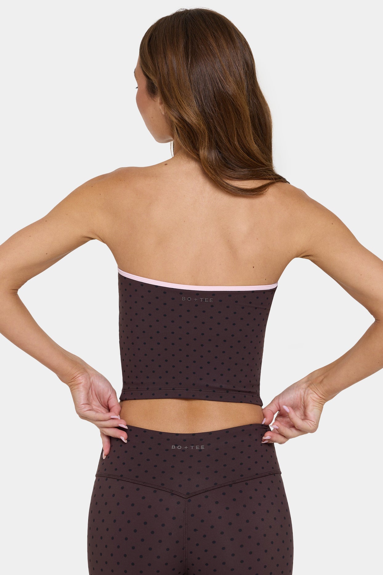Soft Active Bandeau Top in Choc Chip - 4