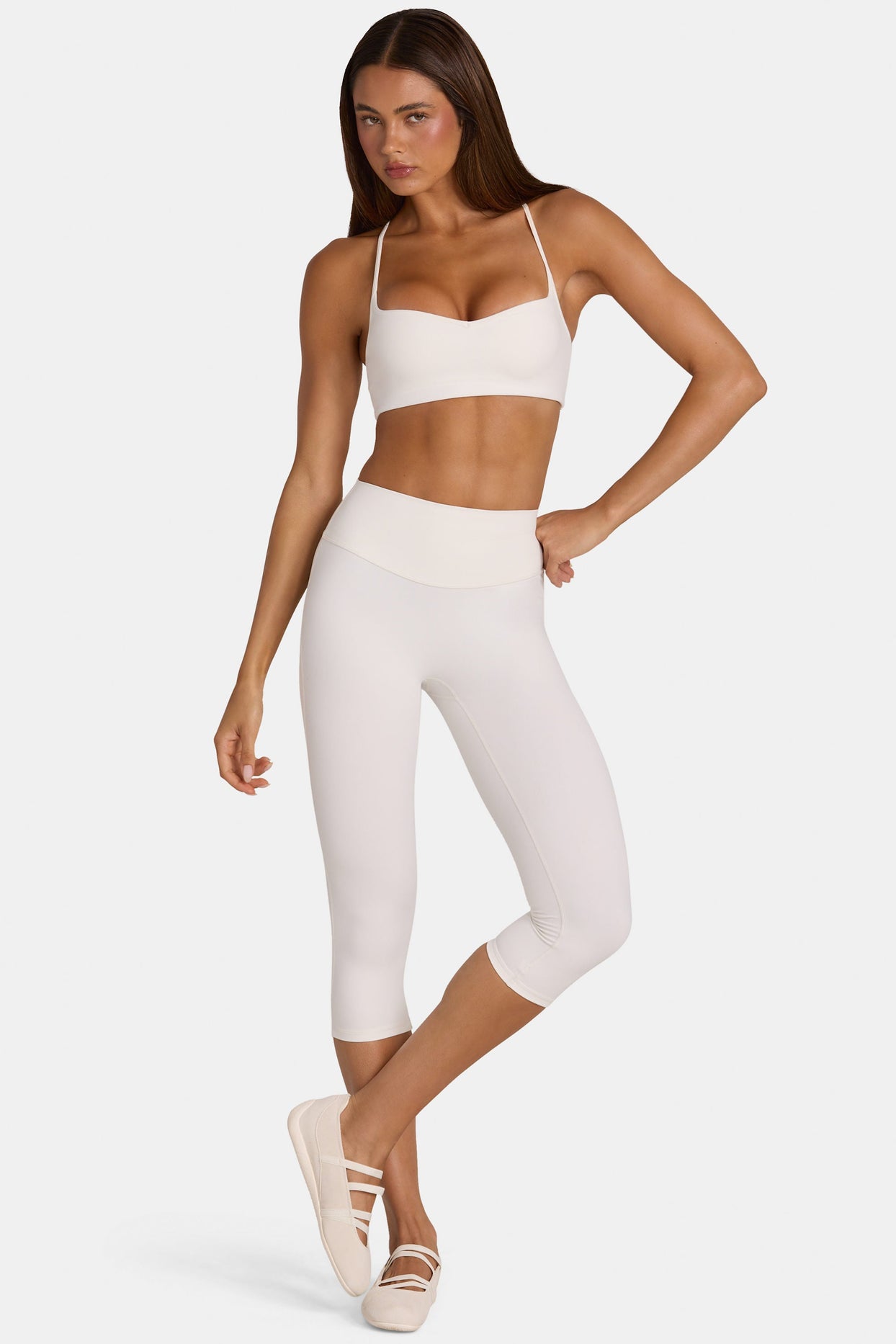 Soft Active Capri Leggings in Coconut - 6