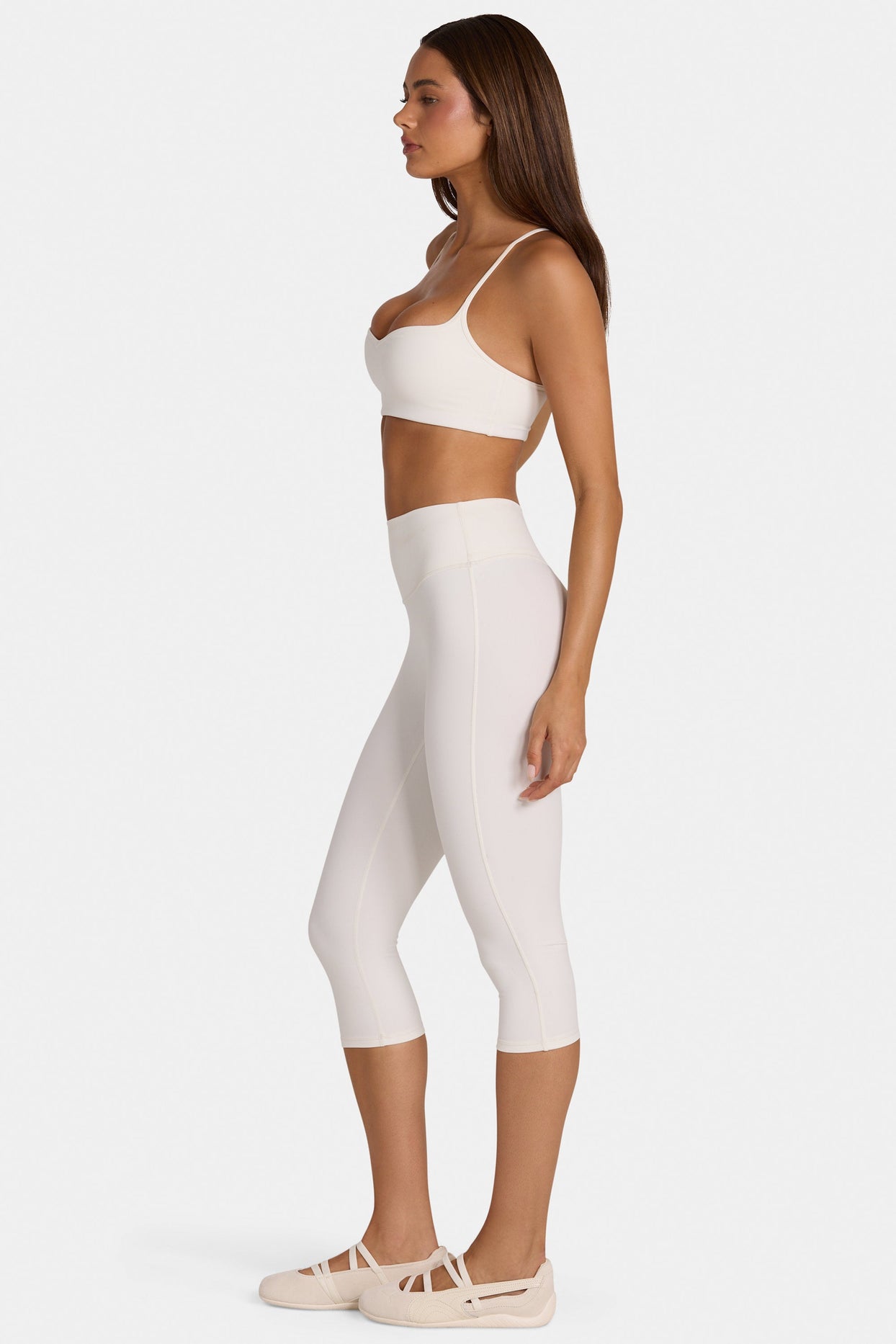 Soft Active Capri Leggings in Coconut - 4