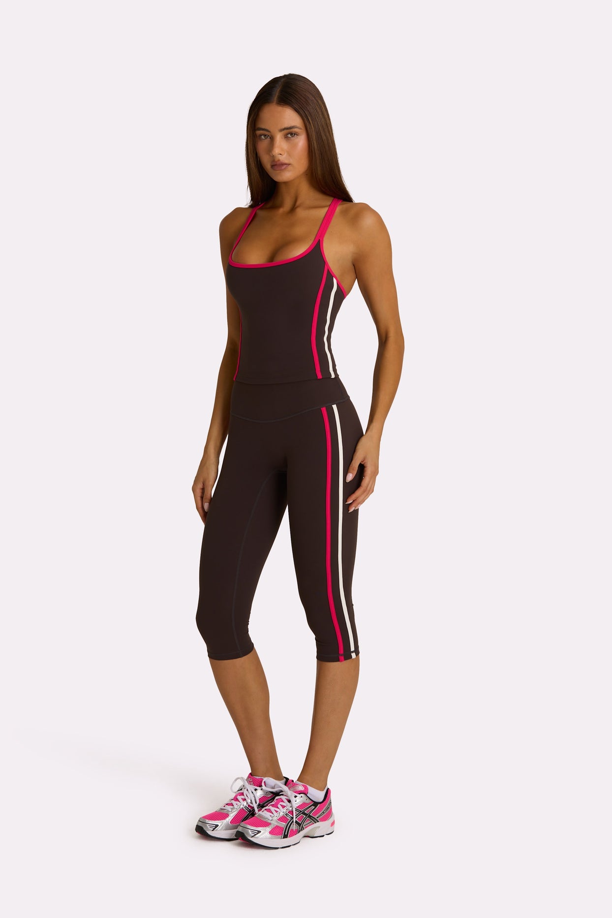 Soft Active Capri Leggings in Truffle - 5