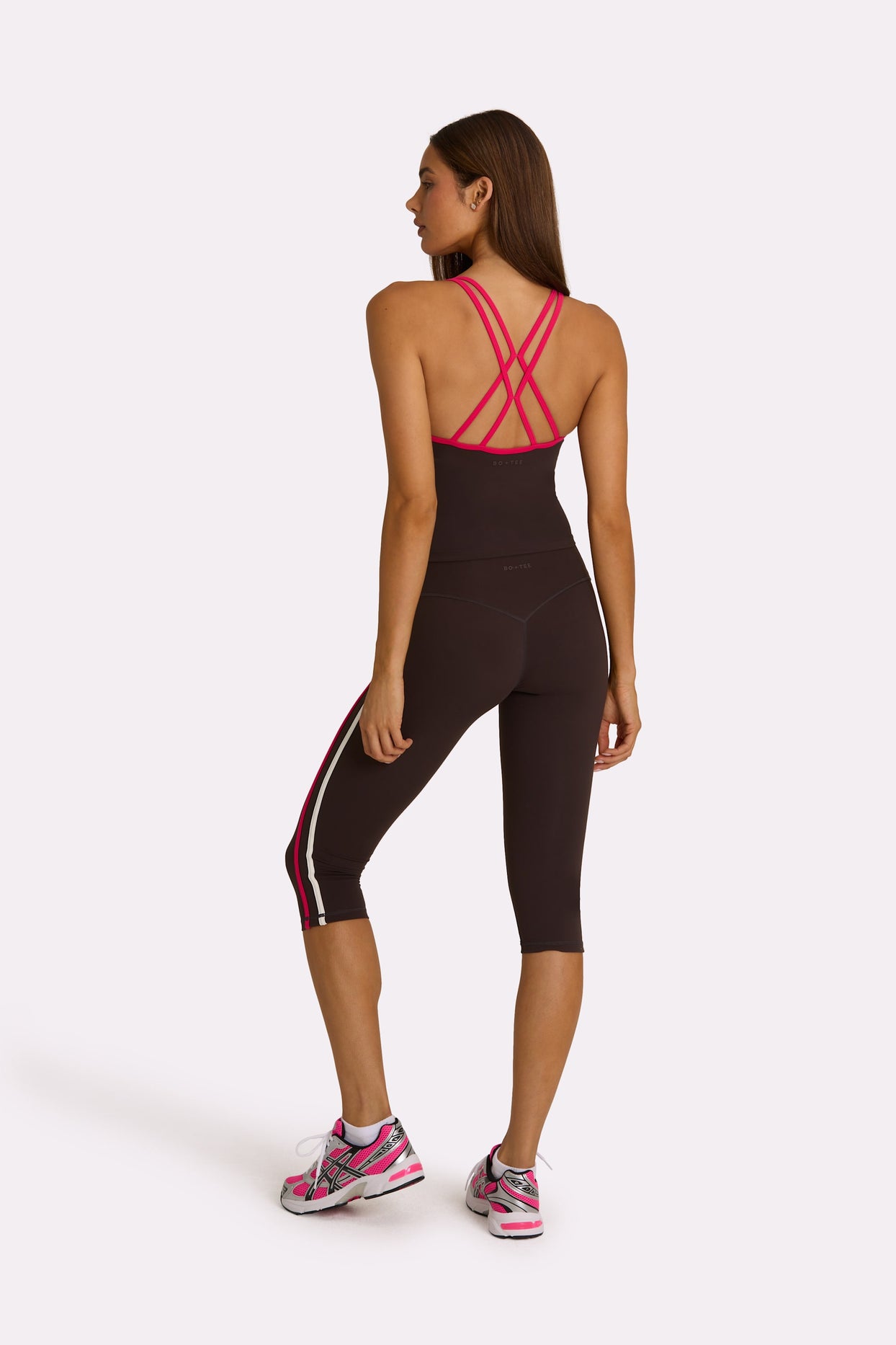 Soft Active Capri Leggings in Truffle - 2