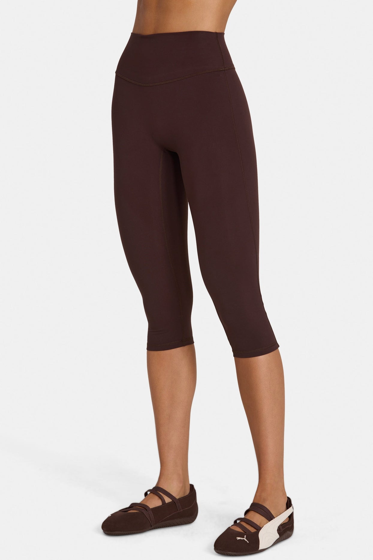 Soft Active Capri Leggings in Espresso - 5