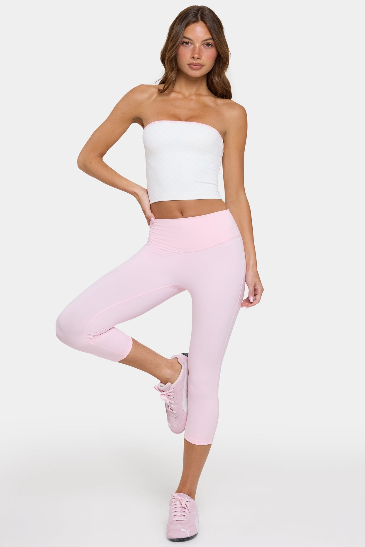 Soft Active Capri Leggings in Sorbet - 5