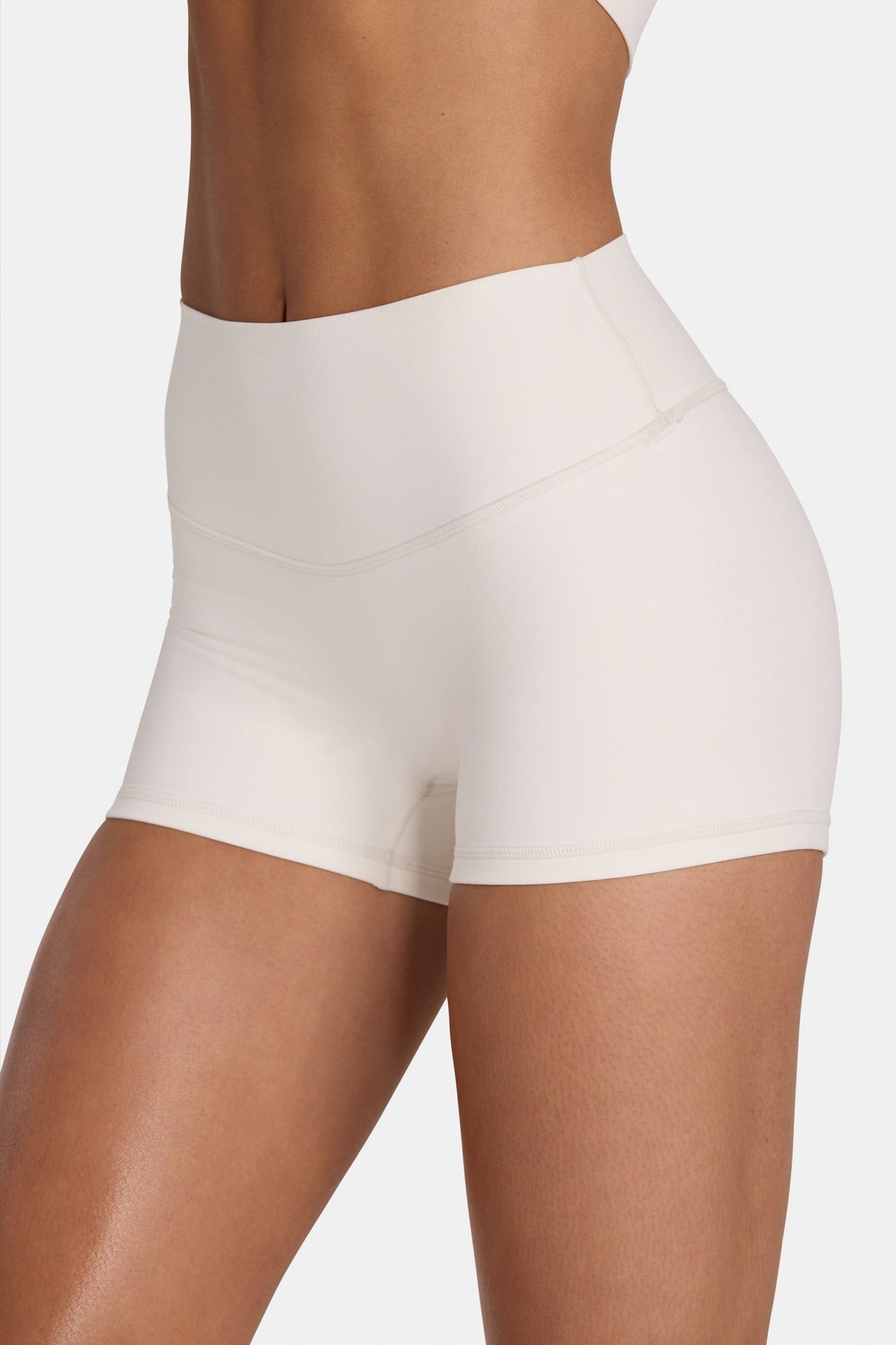 Soft Active Mini Shorts in Coconut - 5
