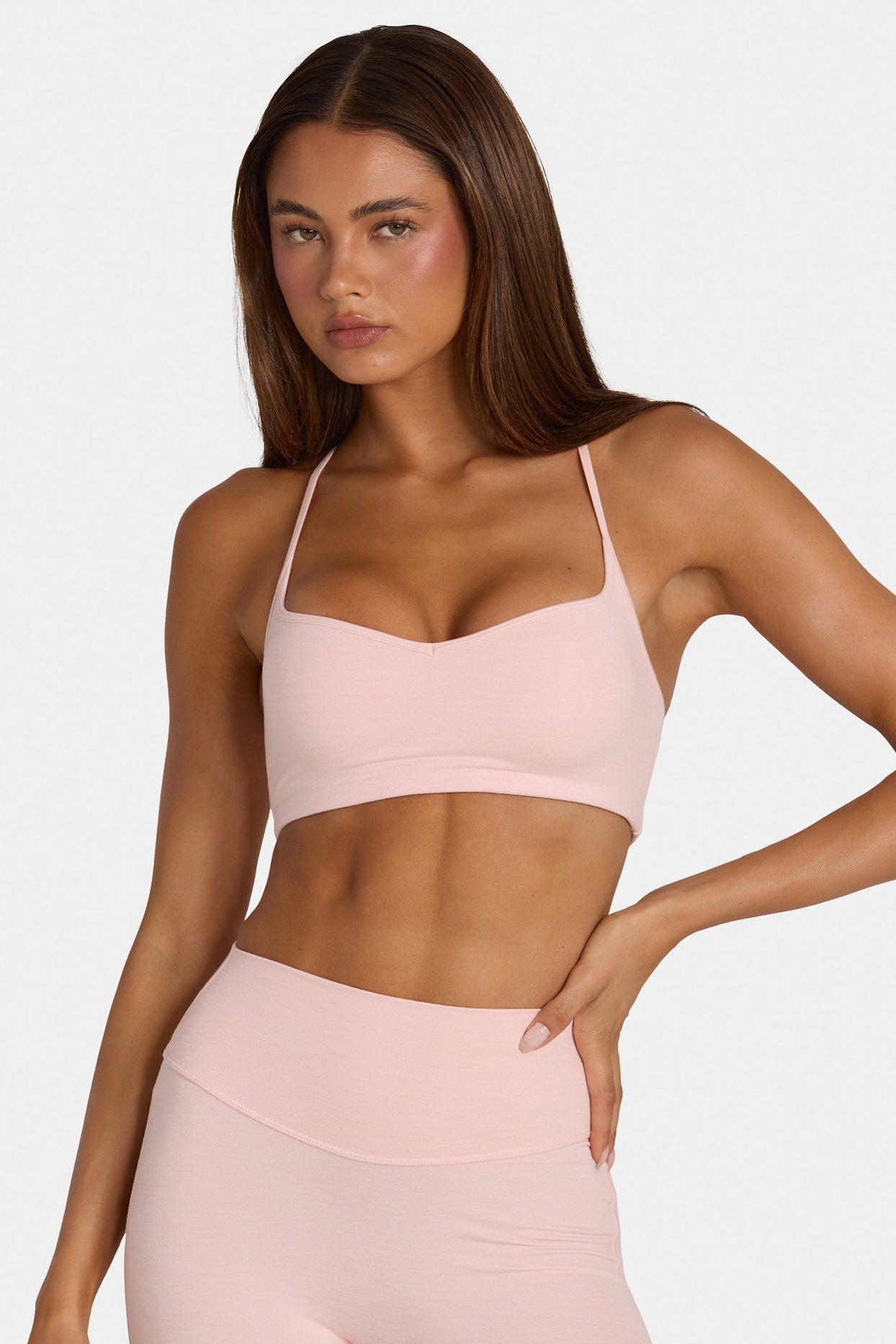 Soft Active Low-Impact Sports Bra in Blush Marl - 5