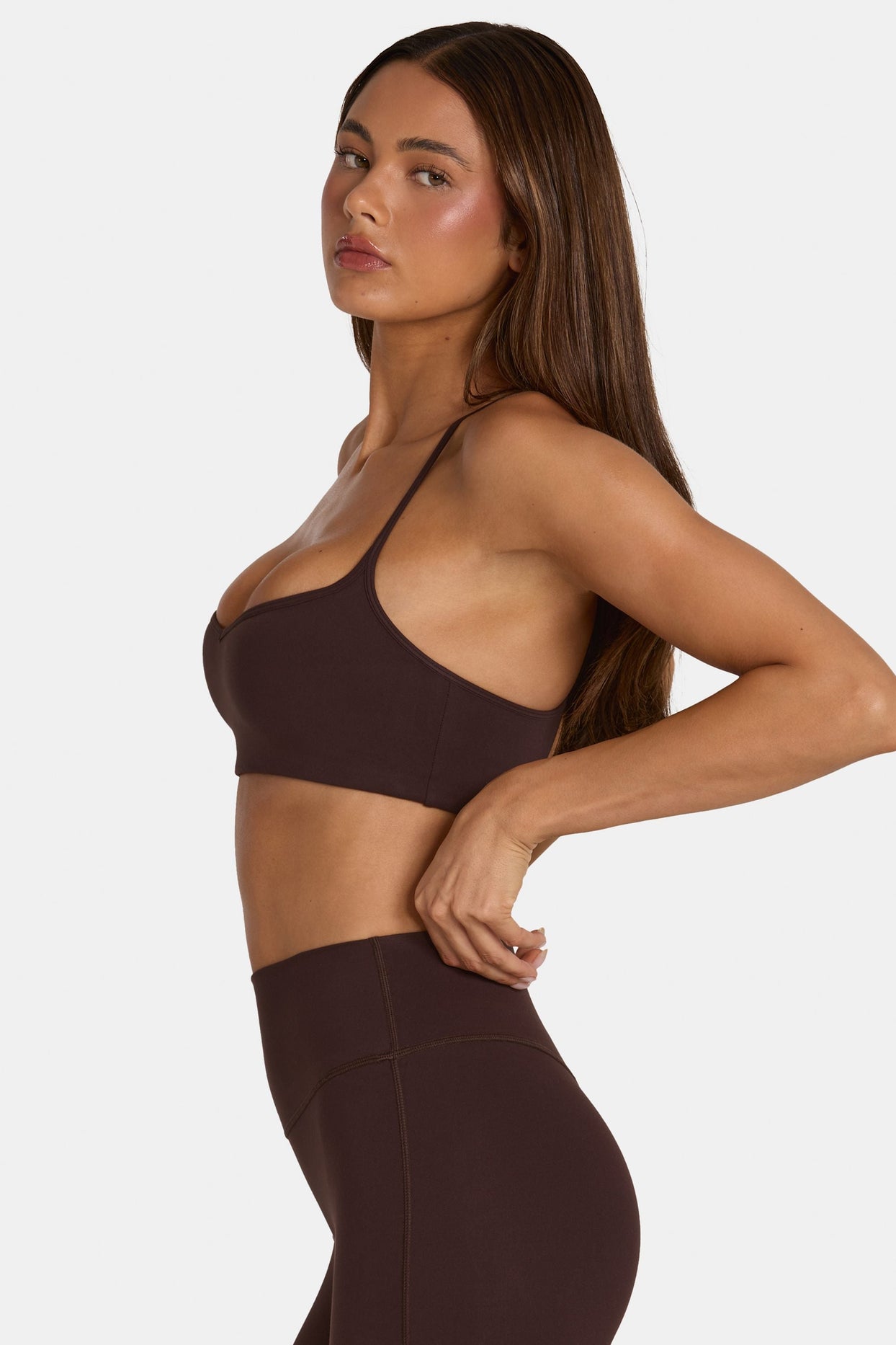 Soft Active Low-Impact Sports Bra in Espresso - 3